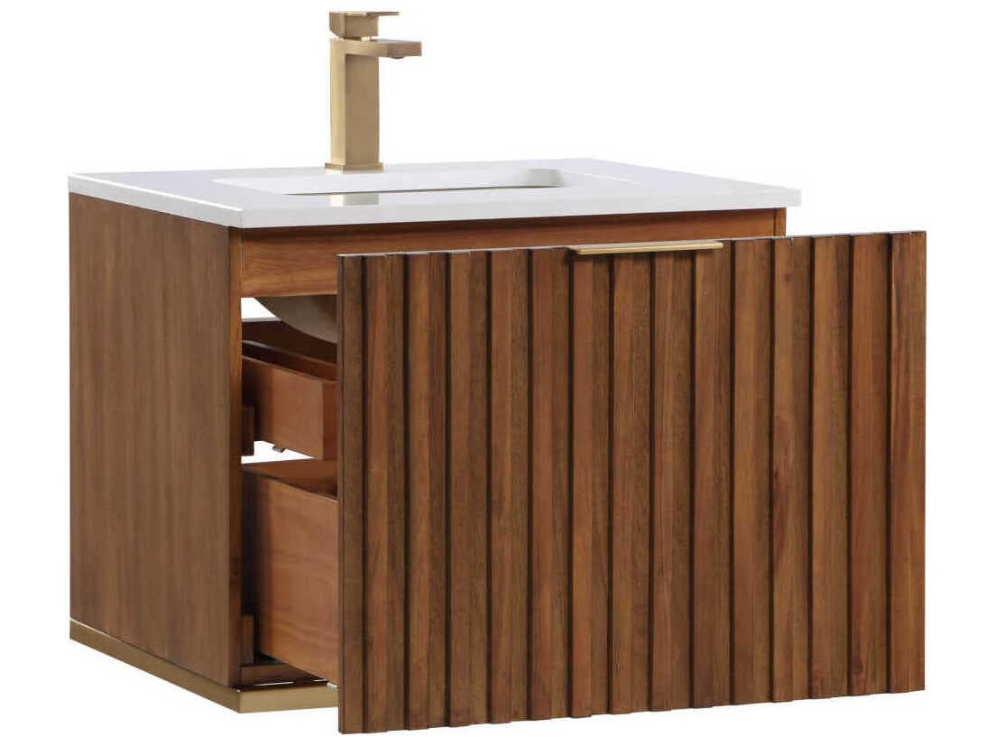 BEMMA Terra 24" Walnut Satin Brass Vanity