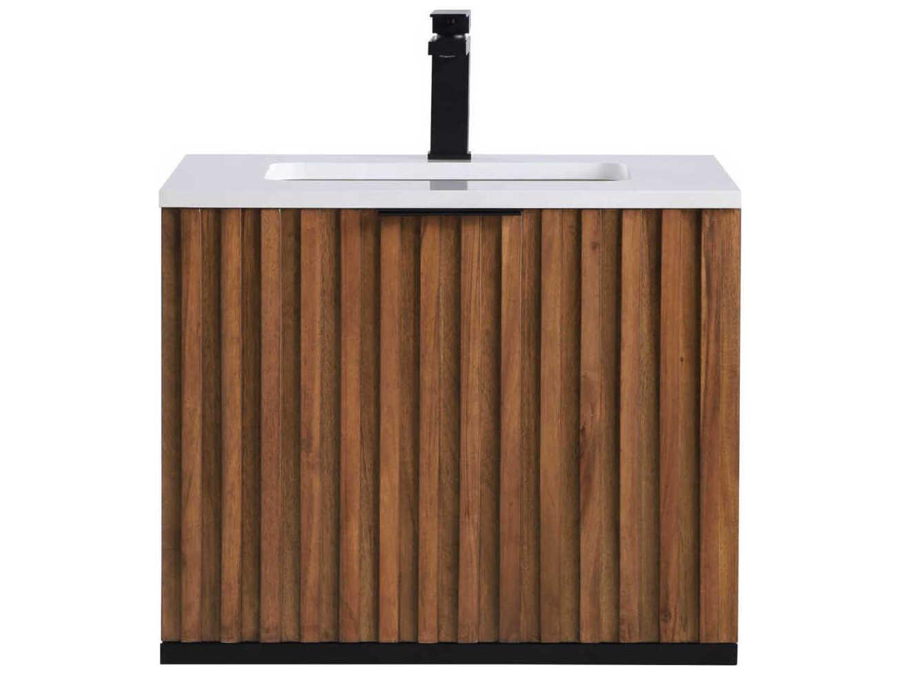 BEMMA Terra 24" Walnut Matte Black Vanity