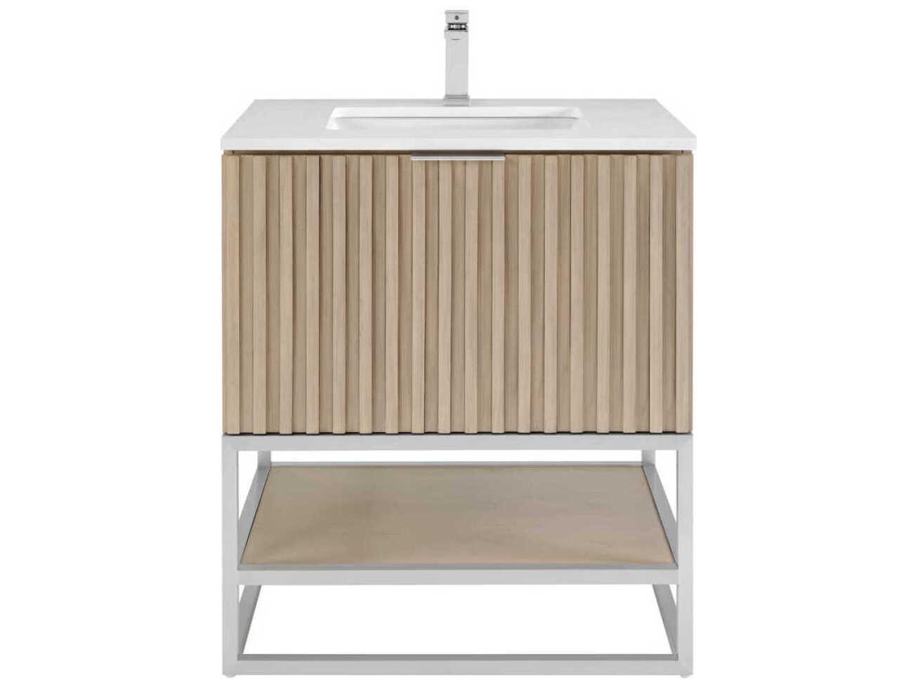 BEMMA Terra 30" Cashmere Grey Brushed Nickel Vanity