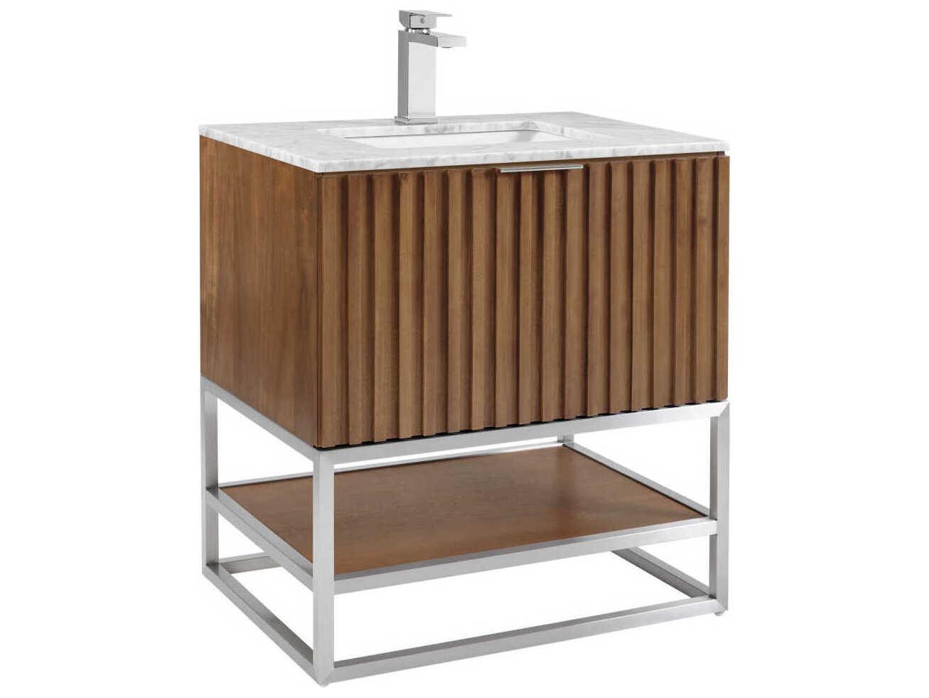 BEMMA Terra 30" Walnut Brushed Nickel Vanity