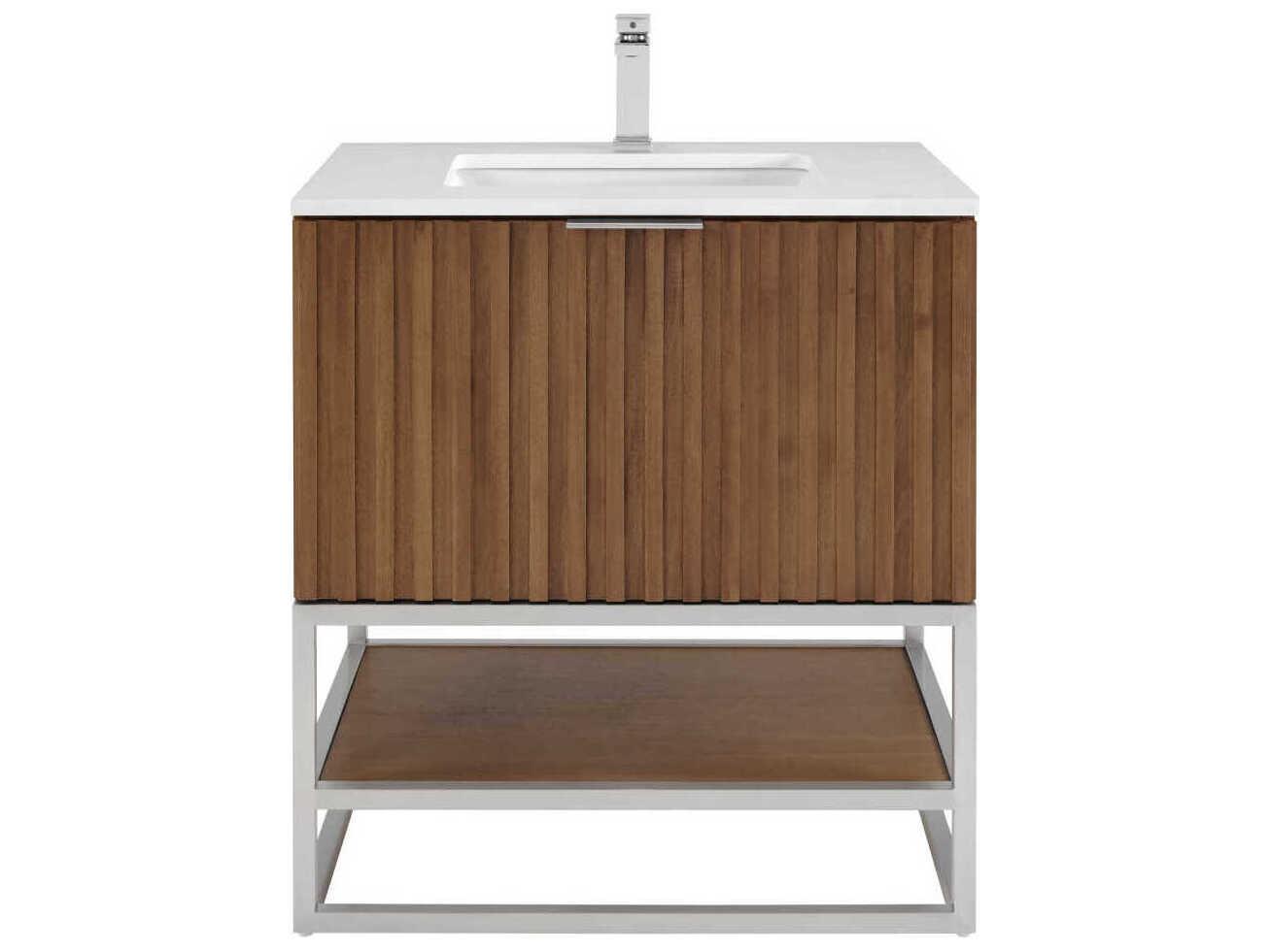 BEMMA Terra 30" Walnut Brushed Nickel Vanity