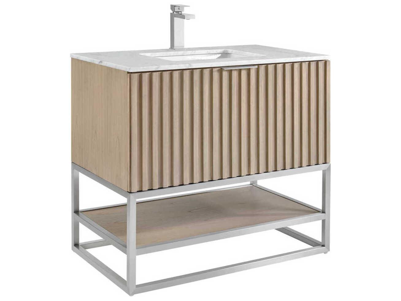 BEMMA Terra 36" Cashmere Grey Brushed Nickel Vanity