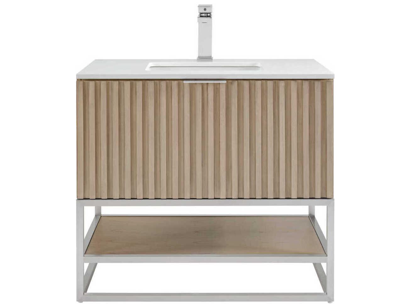 BEMMA Terra 36" Cashmere Grey Brushed Nickel Vanity