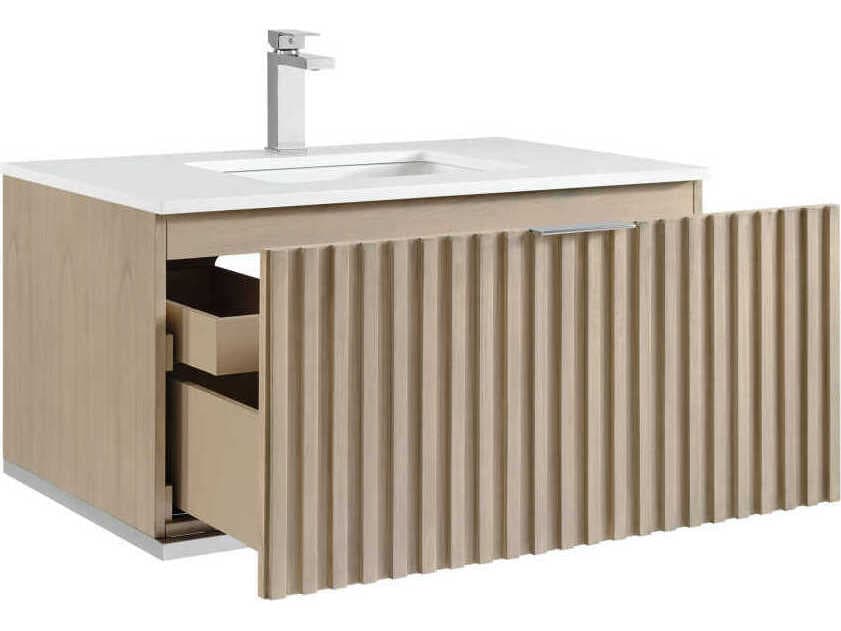 BEMMA Terra 36" Cashmere Grey Brushed Nickel Vanity