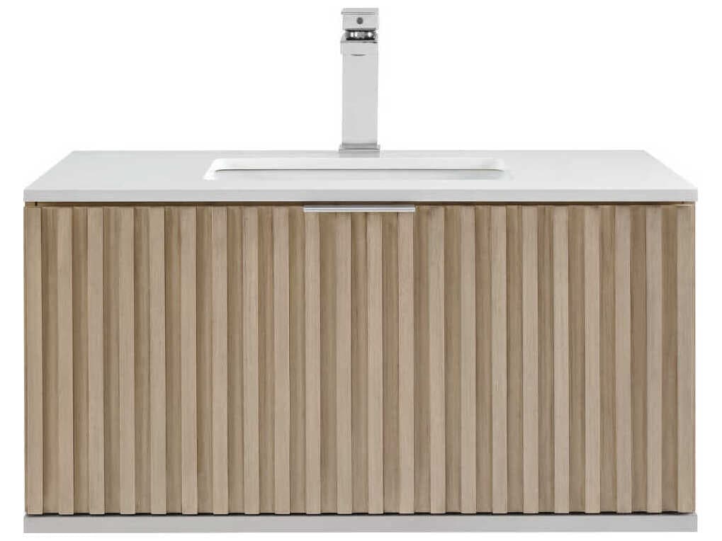 BEMMA Terra 36" Cashmere Grey Brushed Nickel Vanity