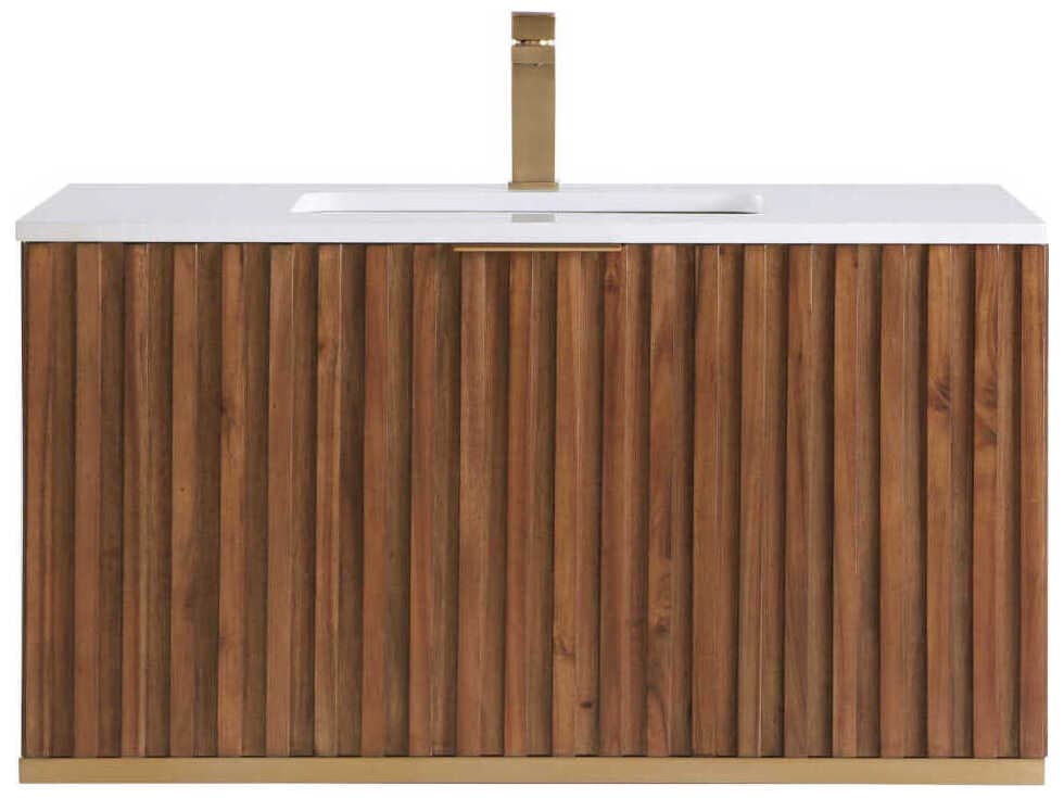 BEMMA Terra 36" Walnut Satin Brass Vanity