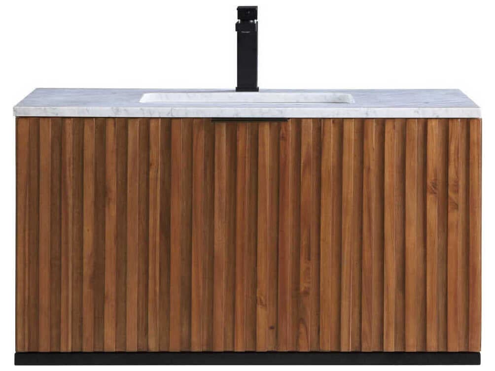 BEMMA Terra 36" Walnut Matte Black Vanity