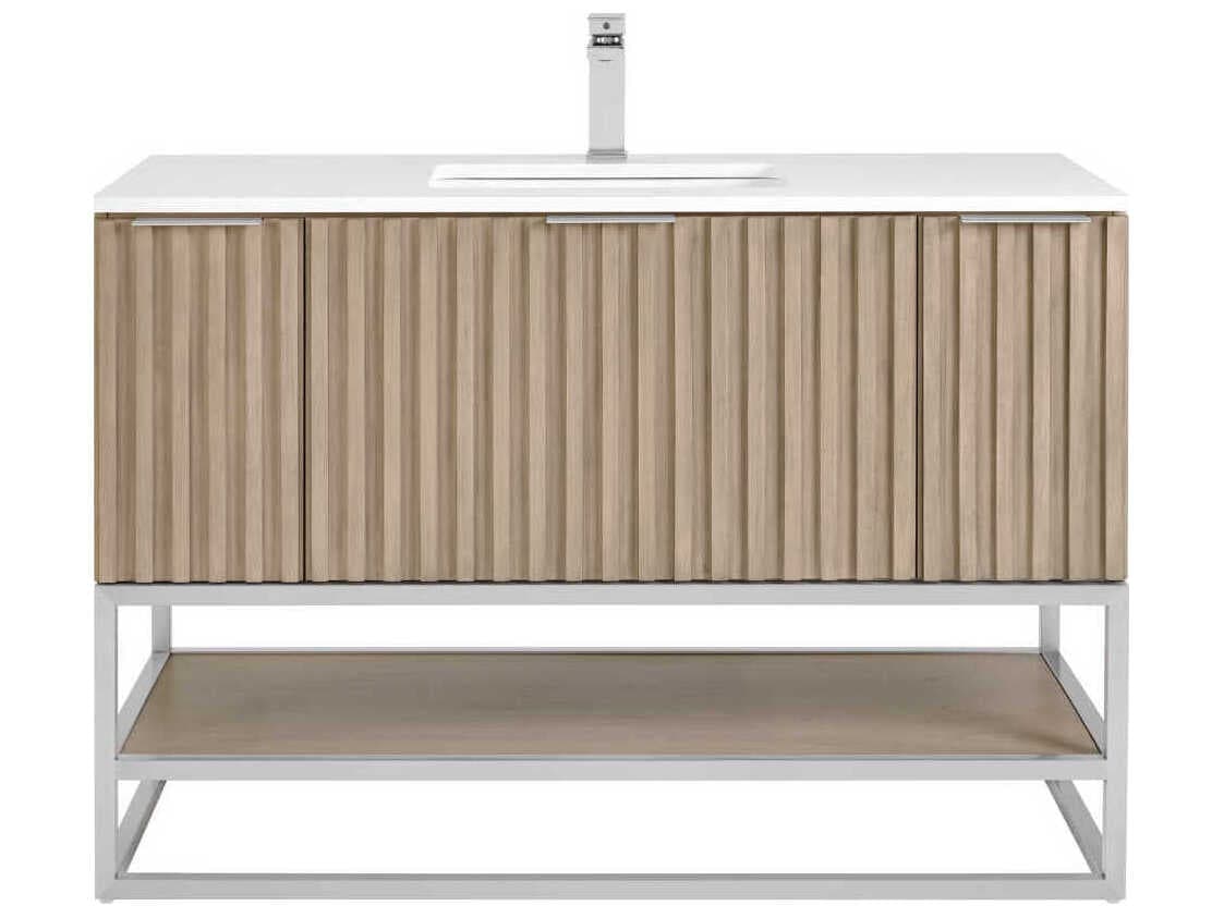 BEMMA Terra 48" Cashmere Grey Brushed Nickel Vanity