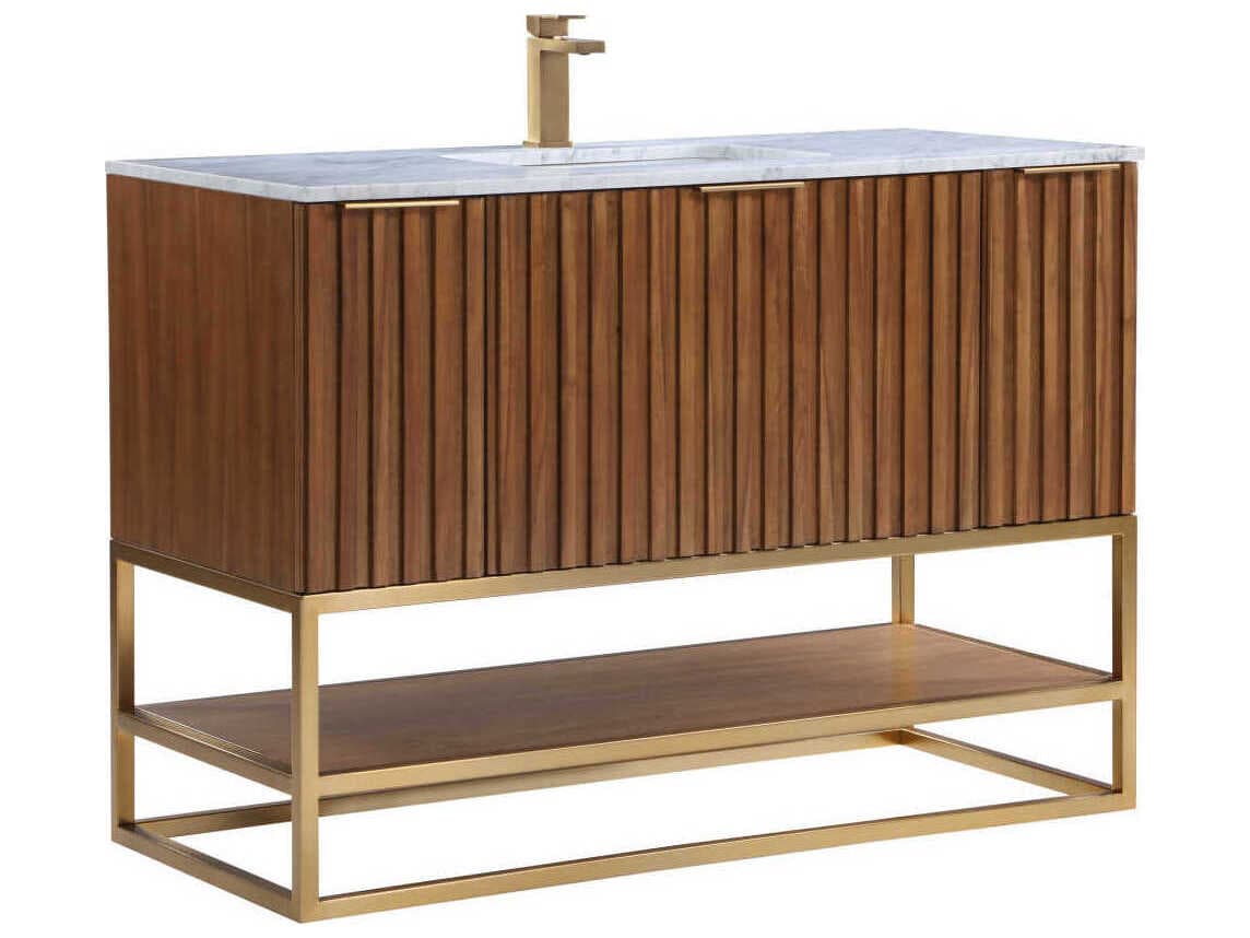 BEMMA Terra 48" Walnut Satin Brass Vanity