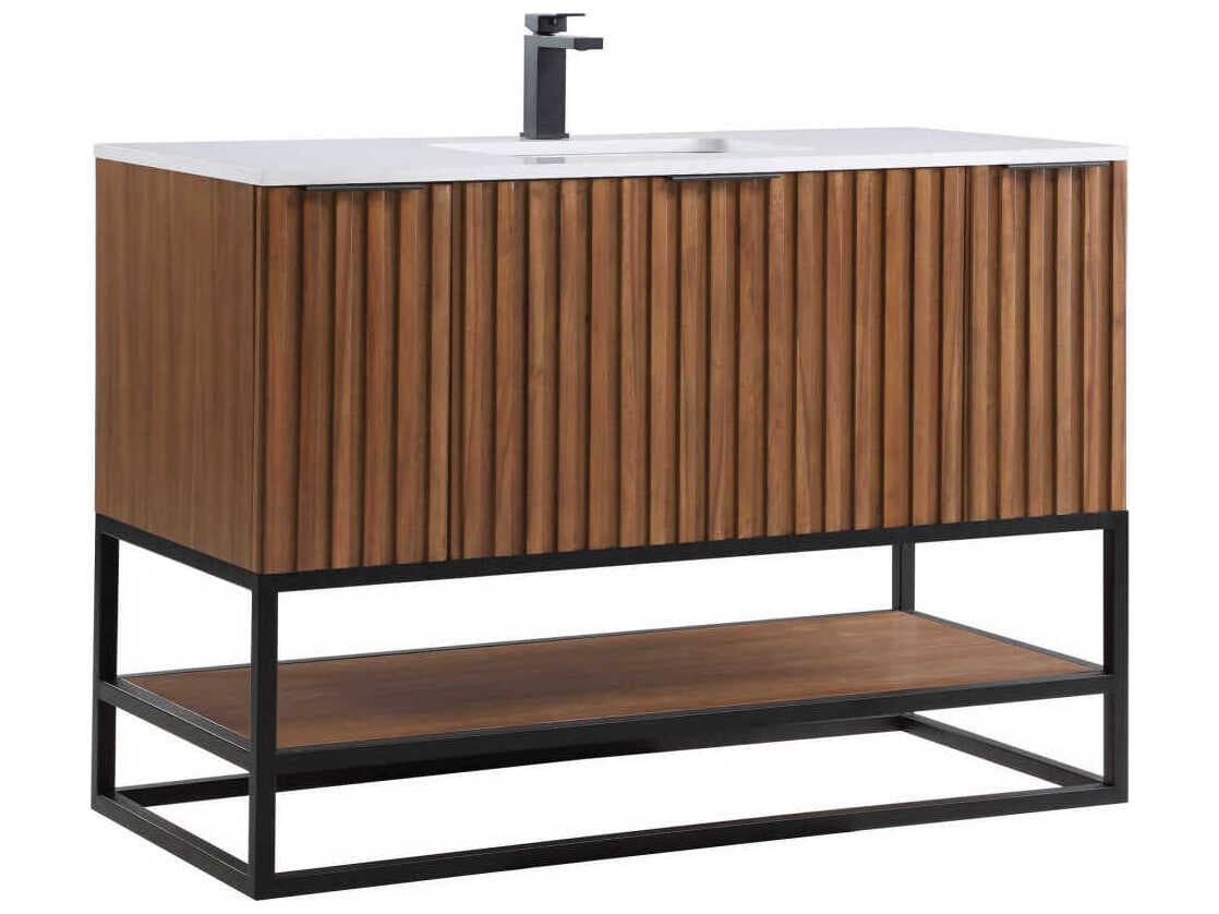 BEMMA Terra 48" Walnut Matte Black Vanity
