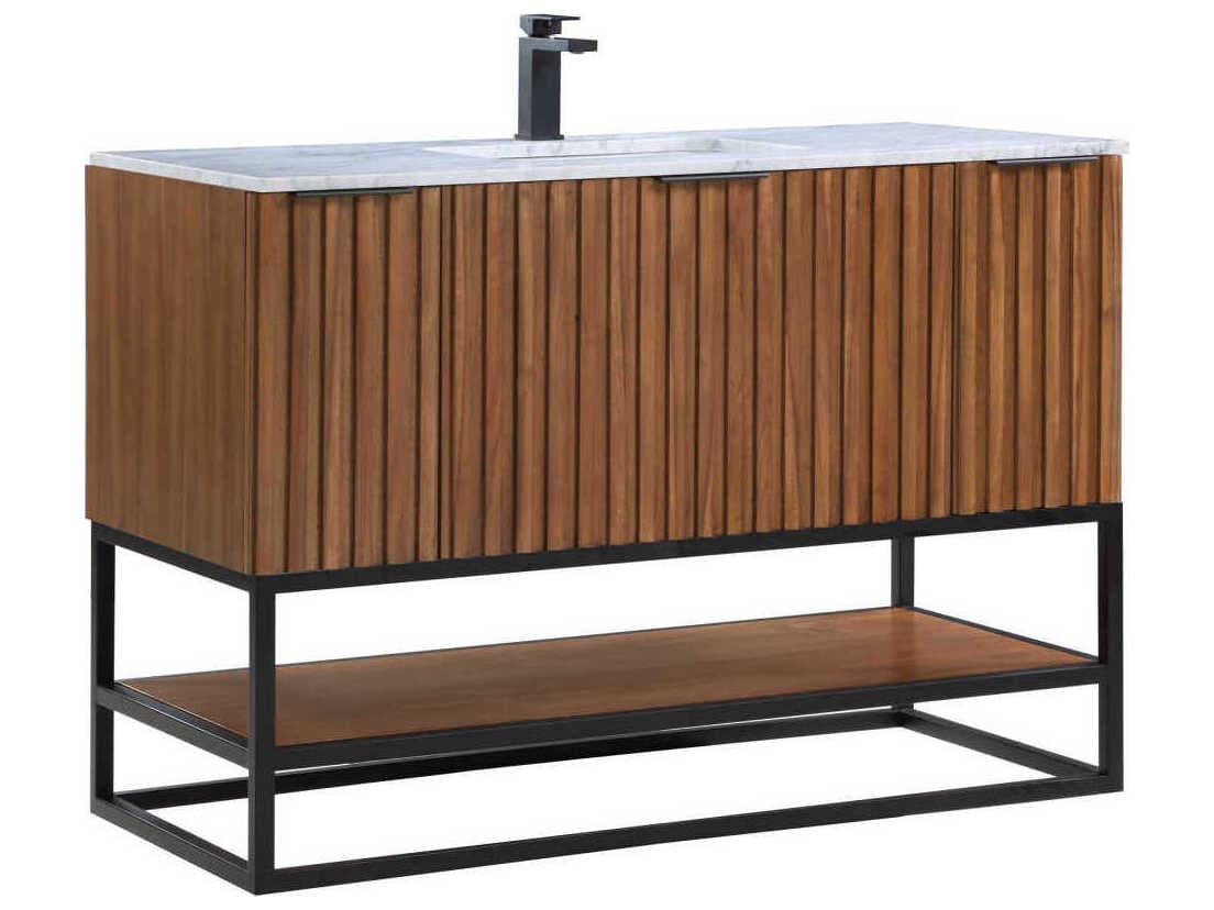 BEMMA Terra 48" Walnut Matte Black Vanity