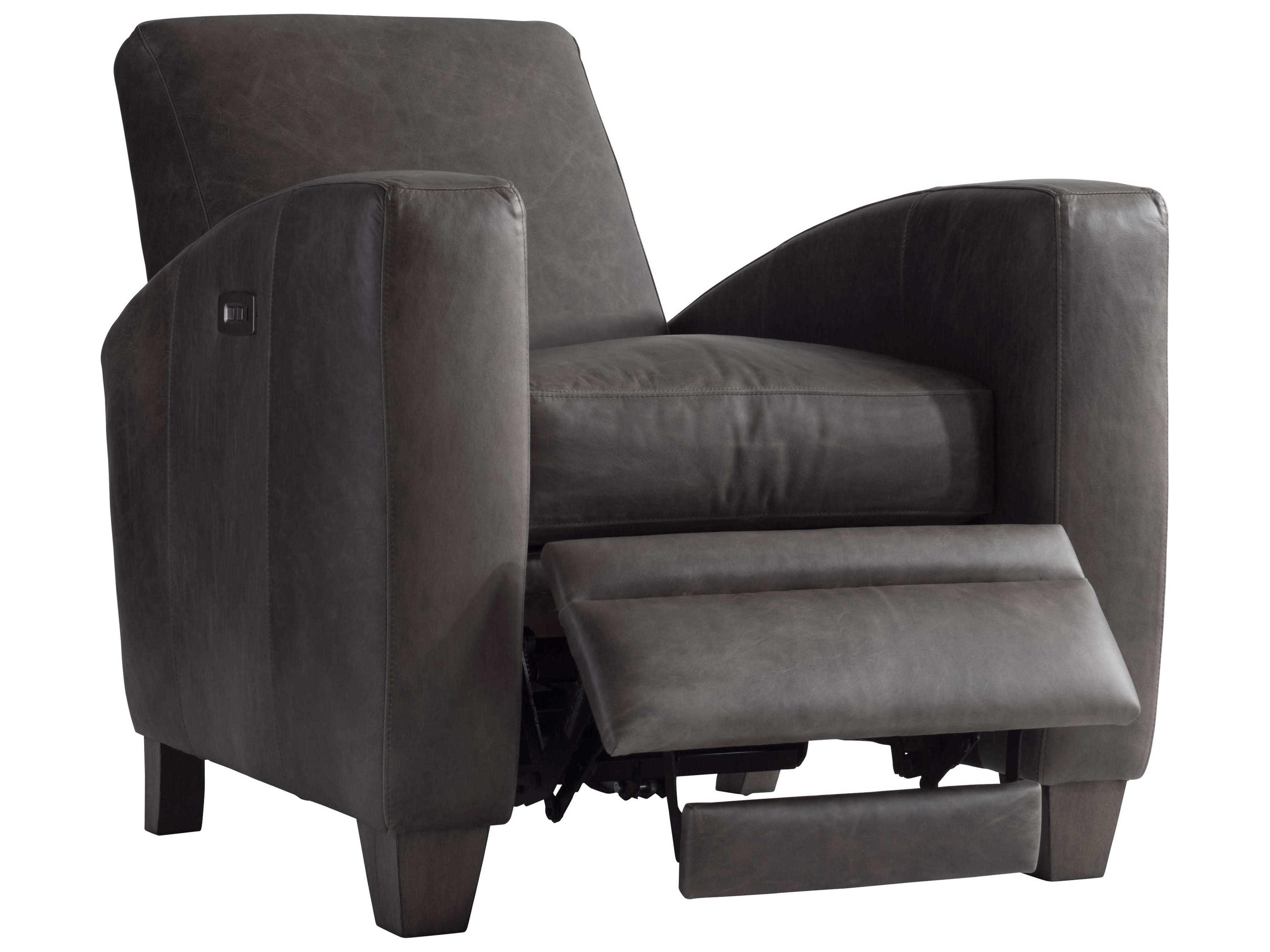 Bernhardt Ashton Power Motion Brown Leather Recliner