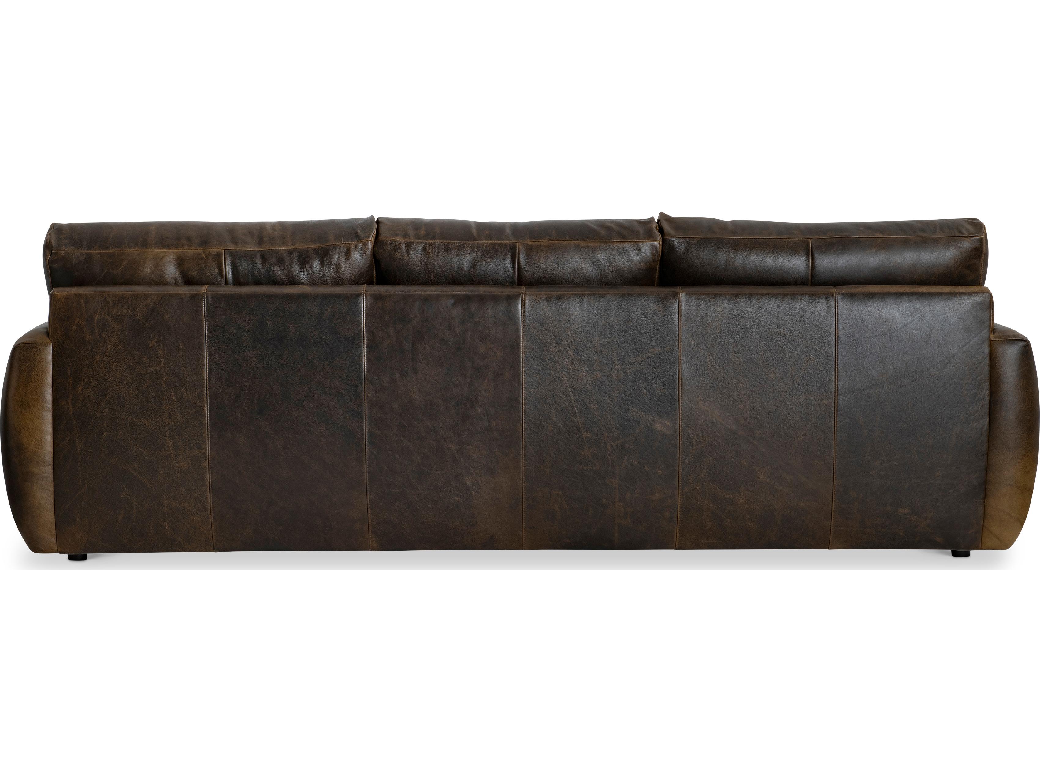 Bernhardt Cameron Brown Leather Sofa
