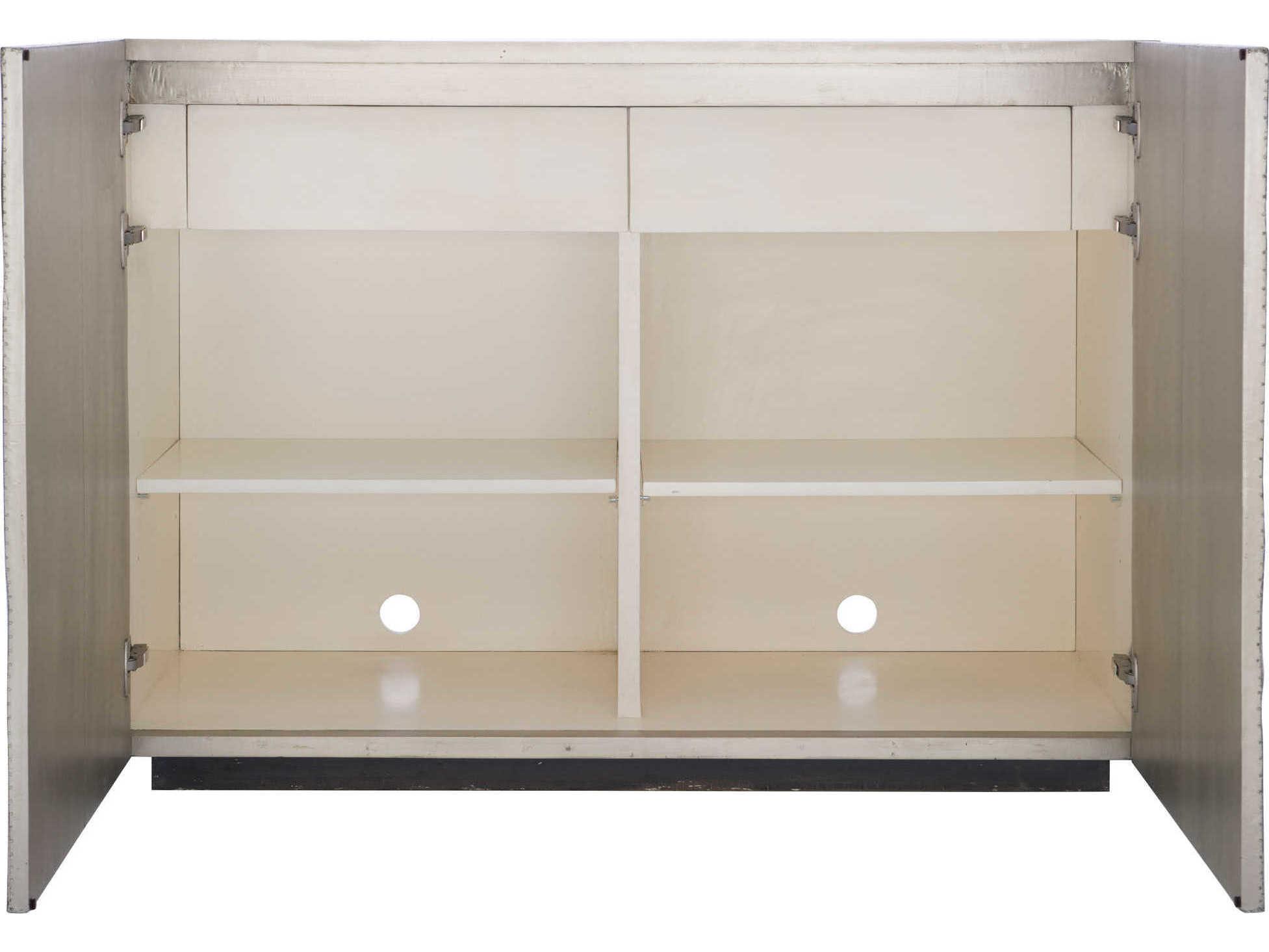 Bernhardt Interiors Antique Silver Mango Wood Accent Chest