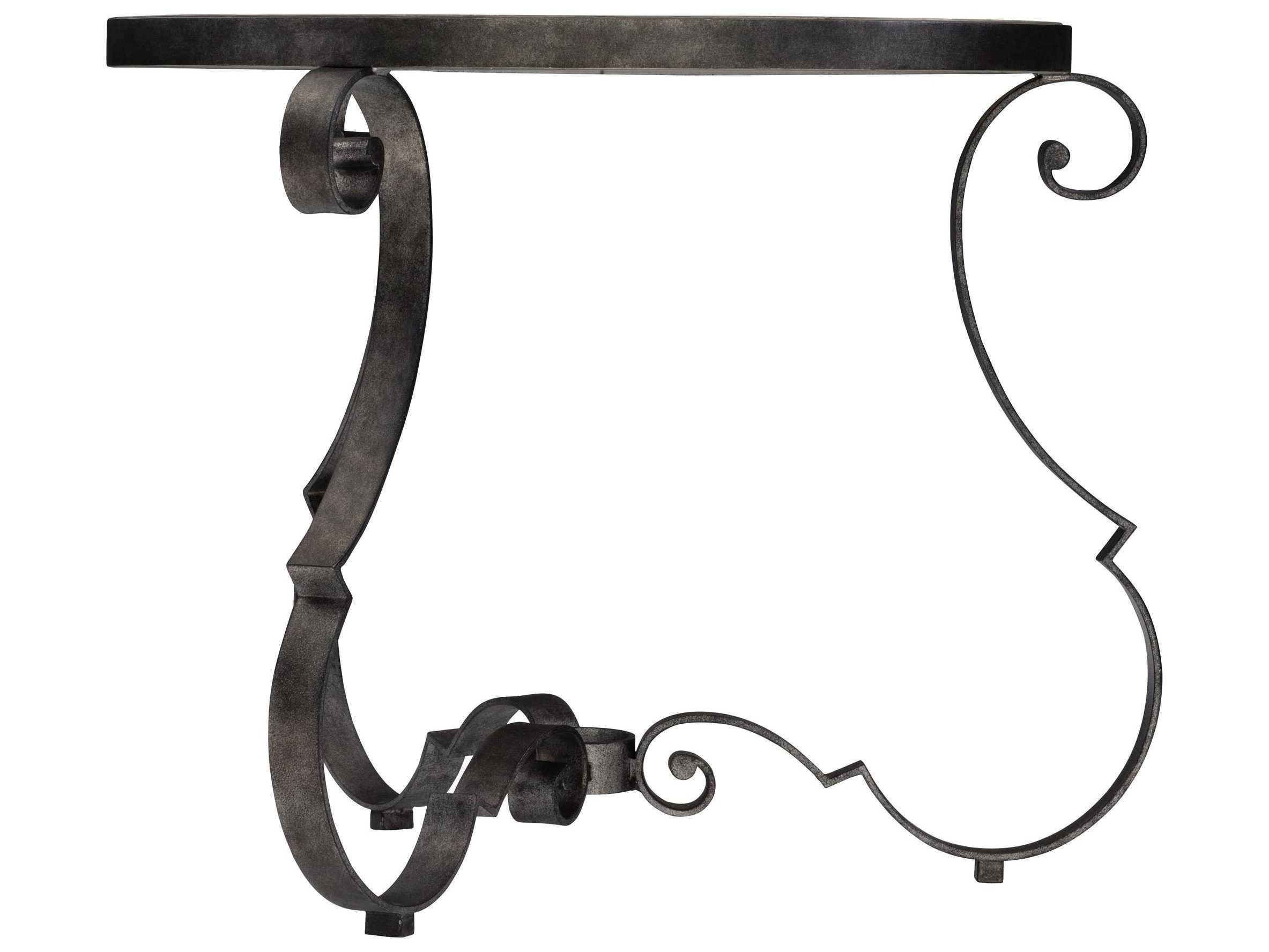 Bernhardt Villa Toscana Round Wood Criollo Textured Carbone End Table