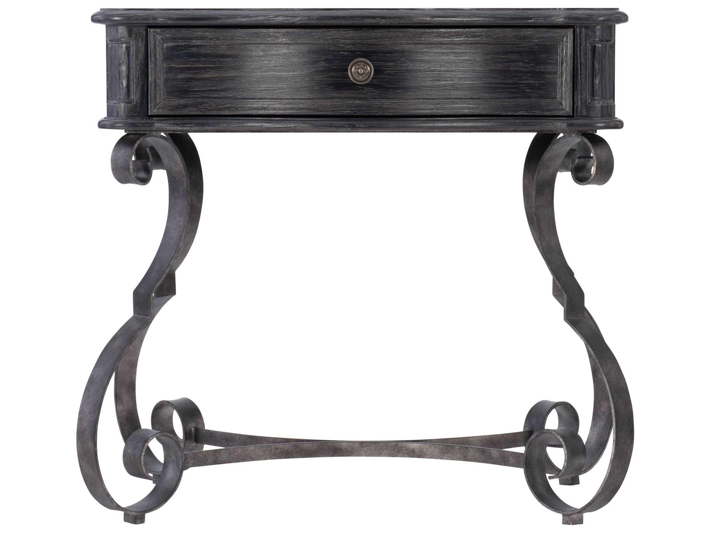 Bernhardt Villa Toscana 1-Drawer Black Solid Wood Nightstand