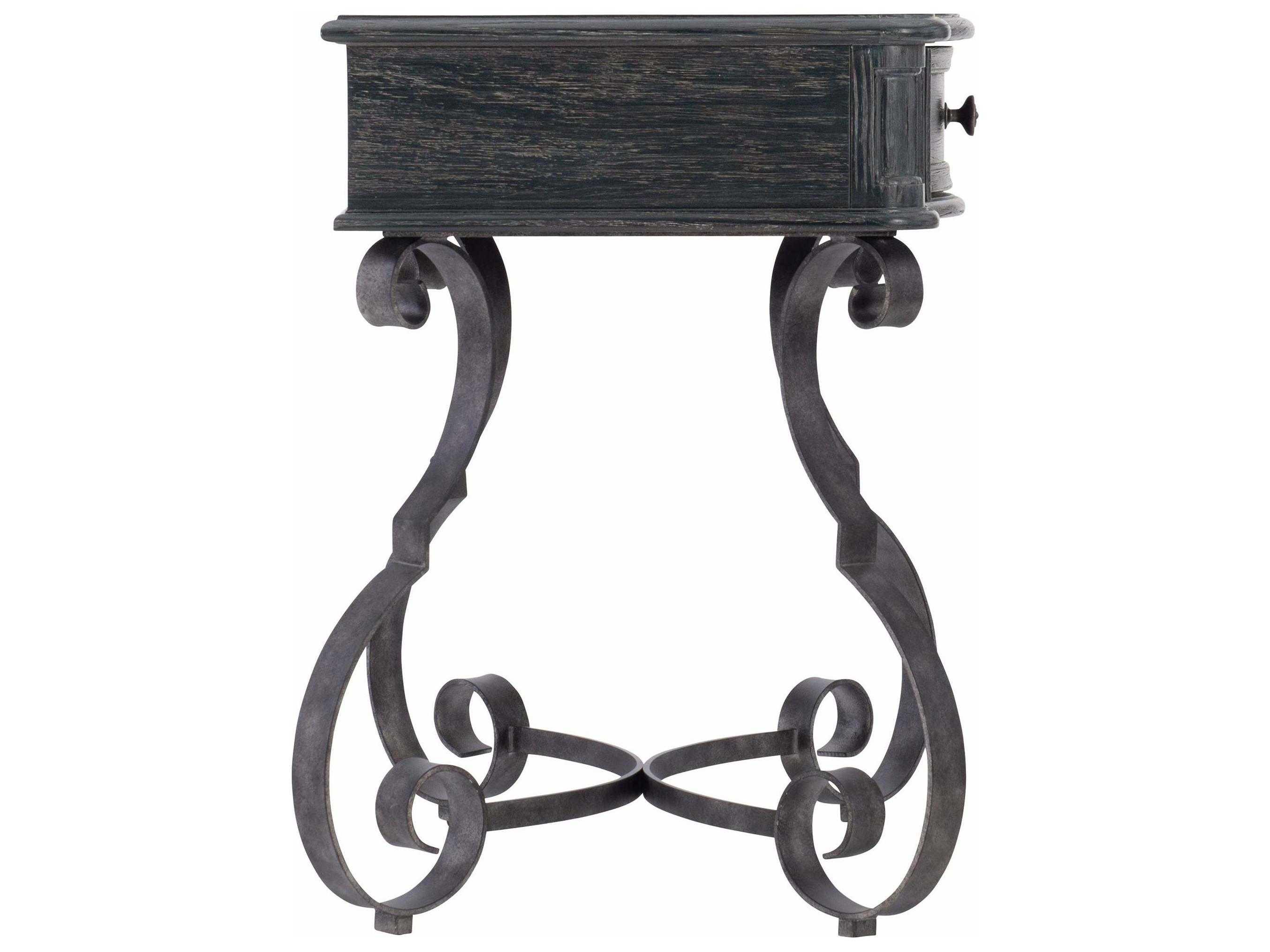 Bernhardt Villa Toscana 1-Drawer Black Solid Wood Nightstand