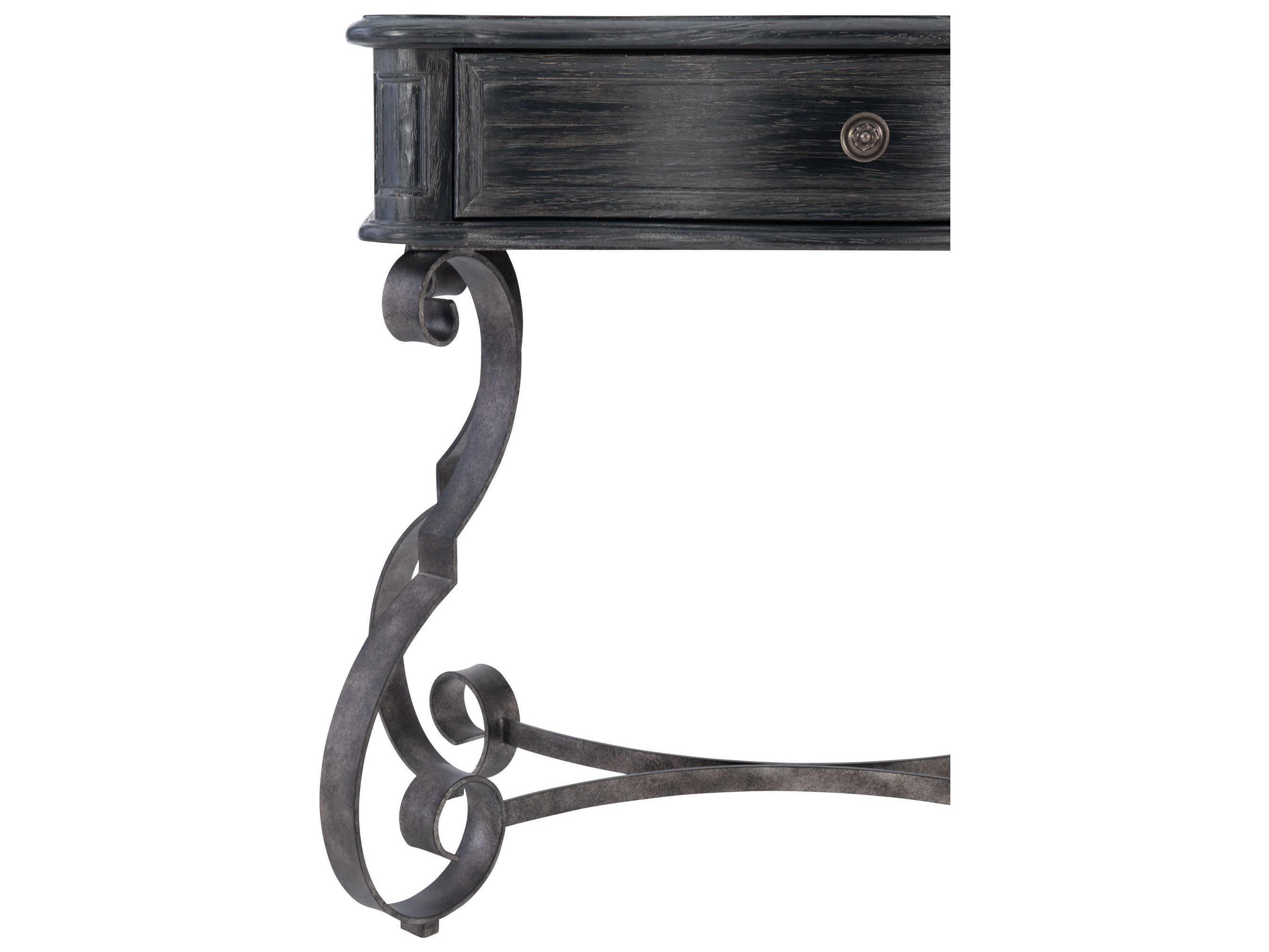 Bernhardt Villa Toscana 1-Drawer Black Solid Wood Nightstand