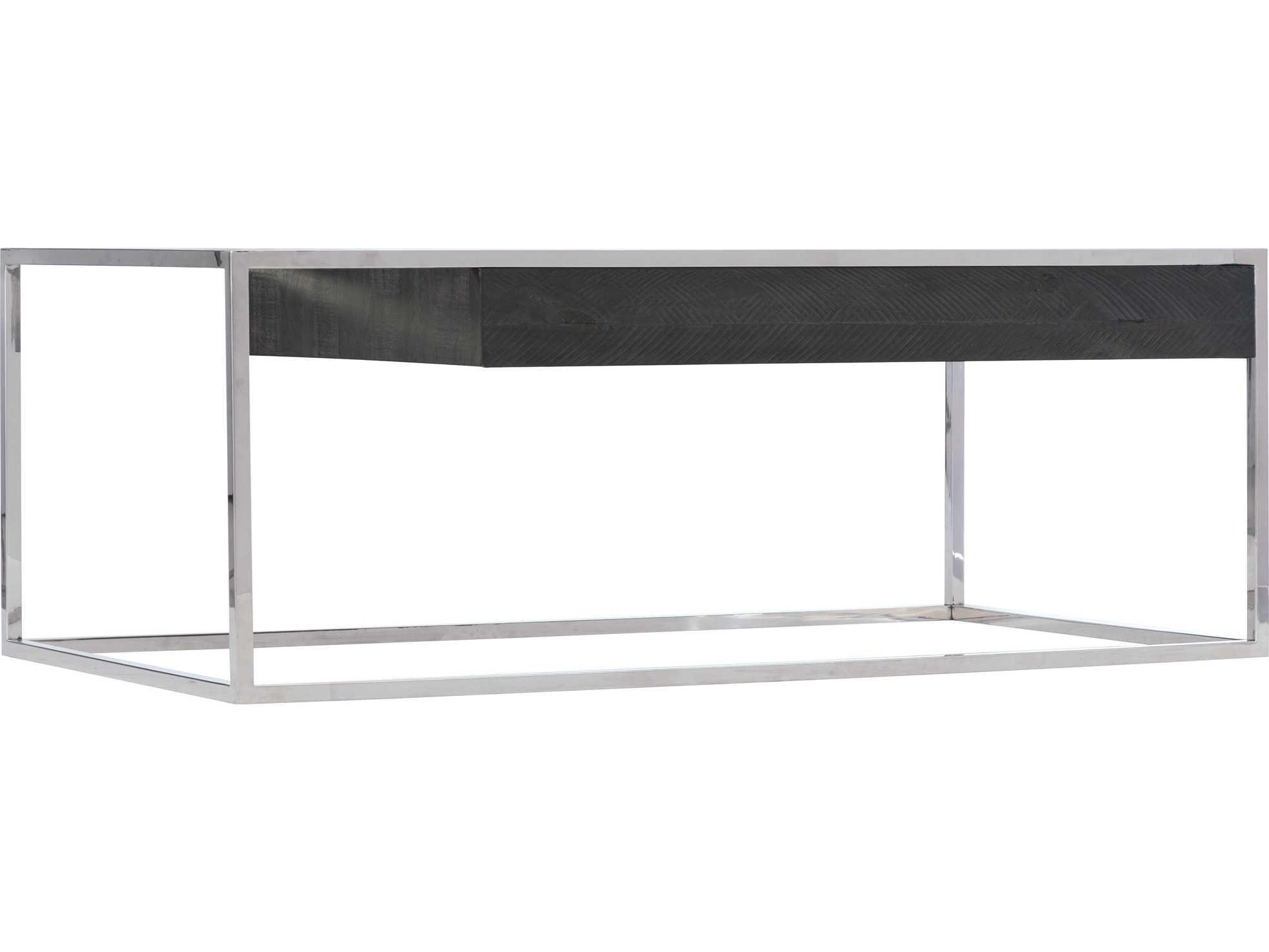 Bernhardt Logan Beacon Rectangular Wood Cinder Cocktail Table