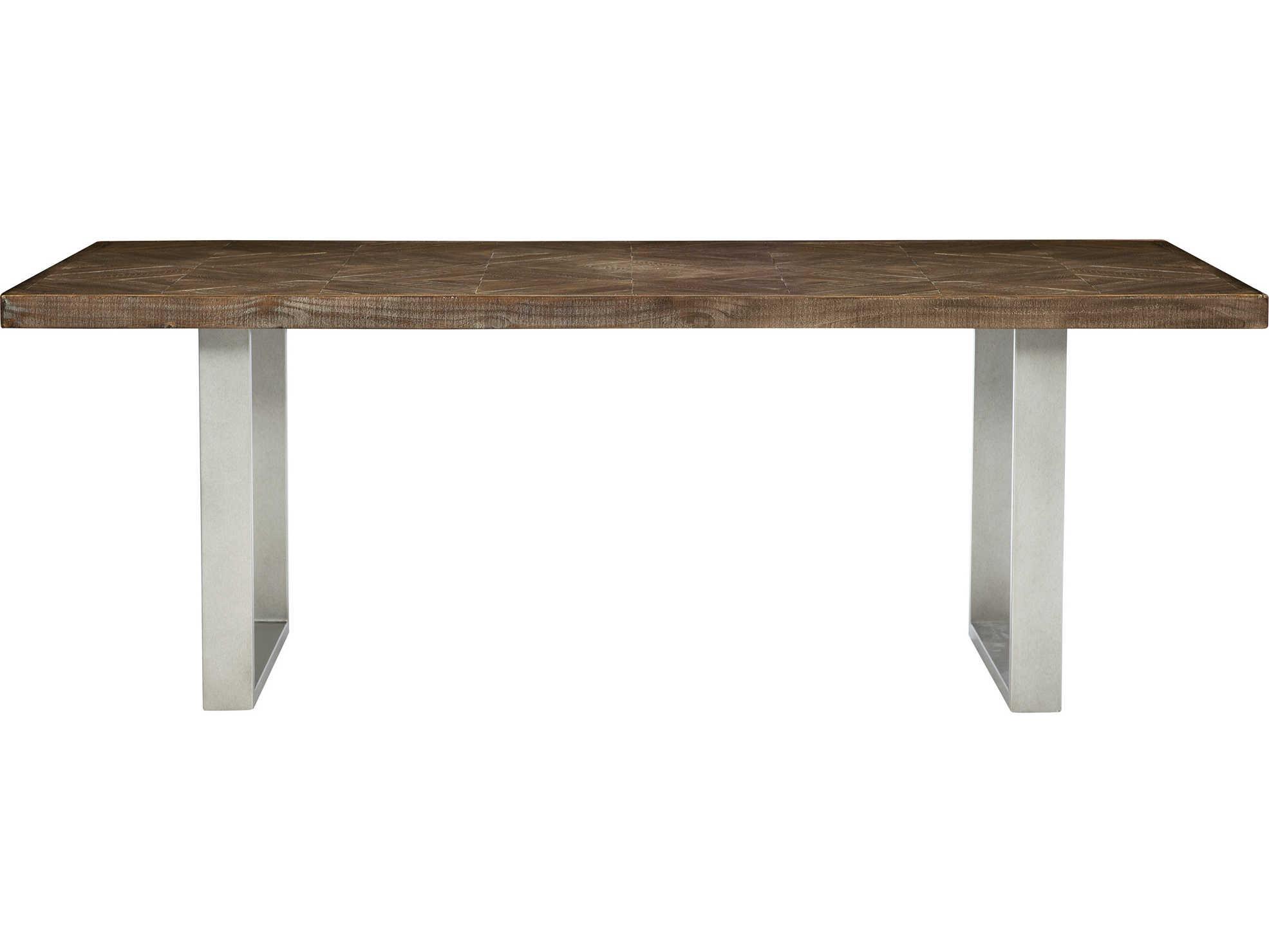 Bernhardt Logan Draper Rectangular Wood Sable Brown Gray Mist Dining Table