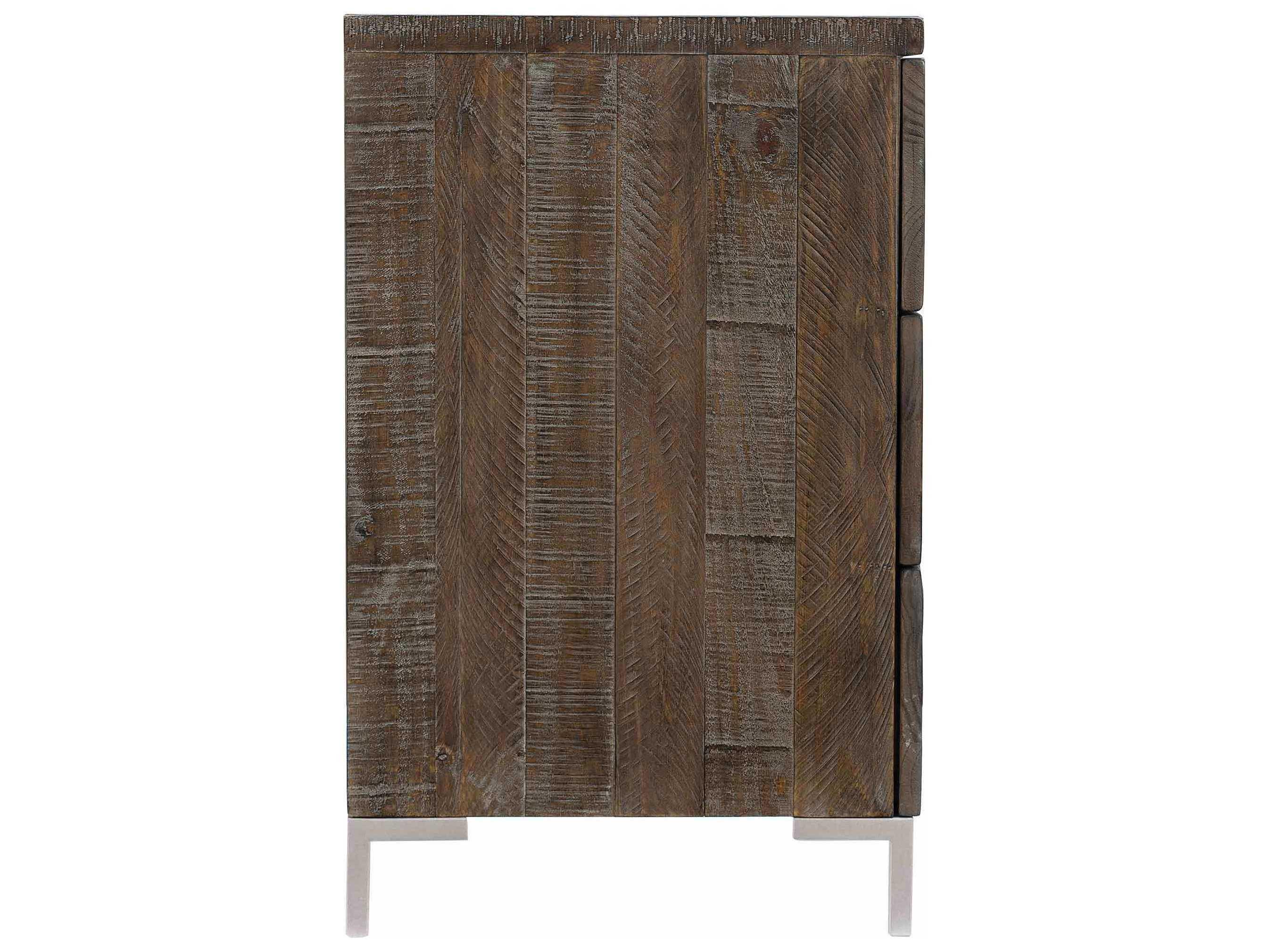 Bernhardt Logan Square Haines 3-Drawers Pine Wood Nightstand