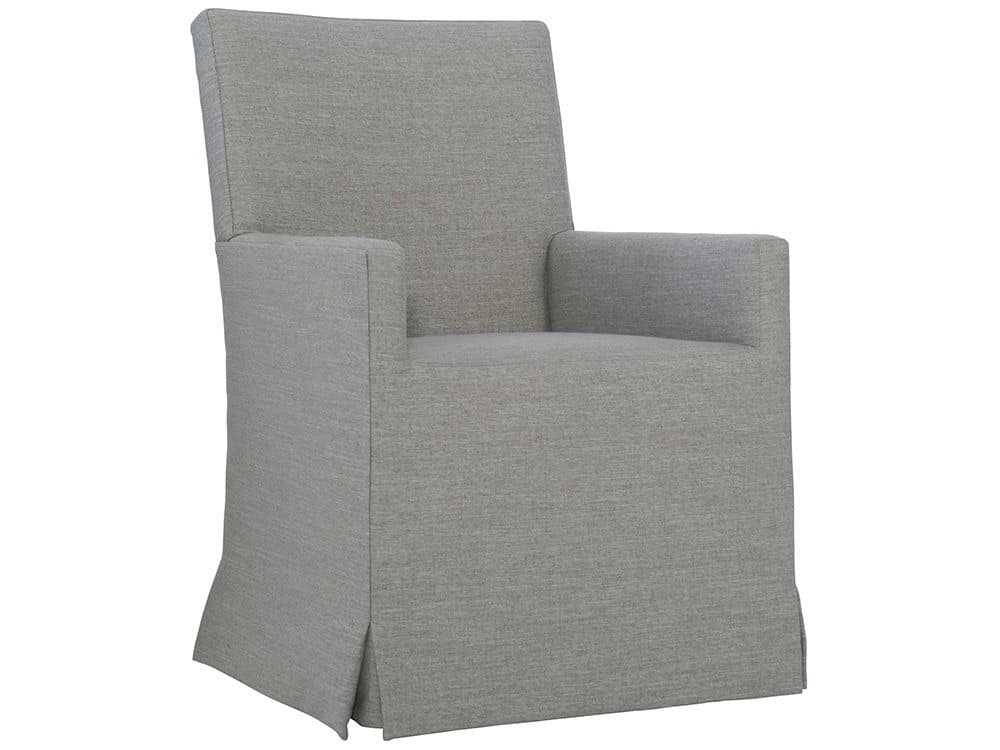 Bernhardt Mirabelle Gray Upholstered Arm Dining Chair