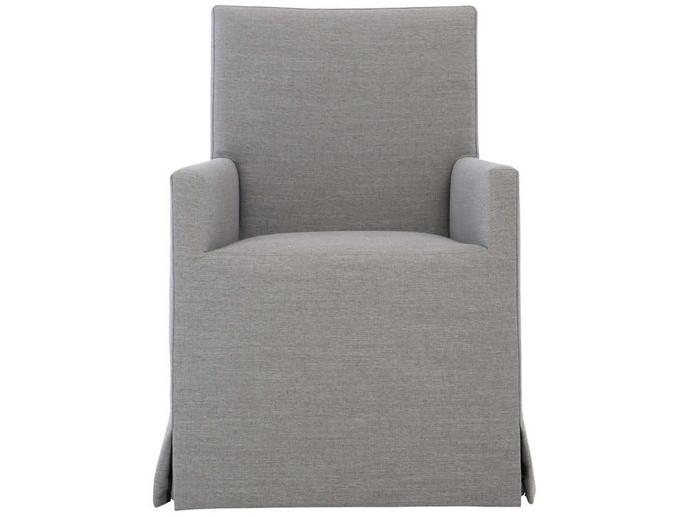 Bernhardt Mirabelle Gray Upholstered Arm Dining Chair