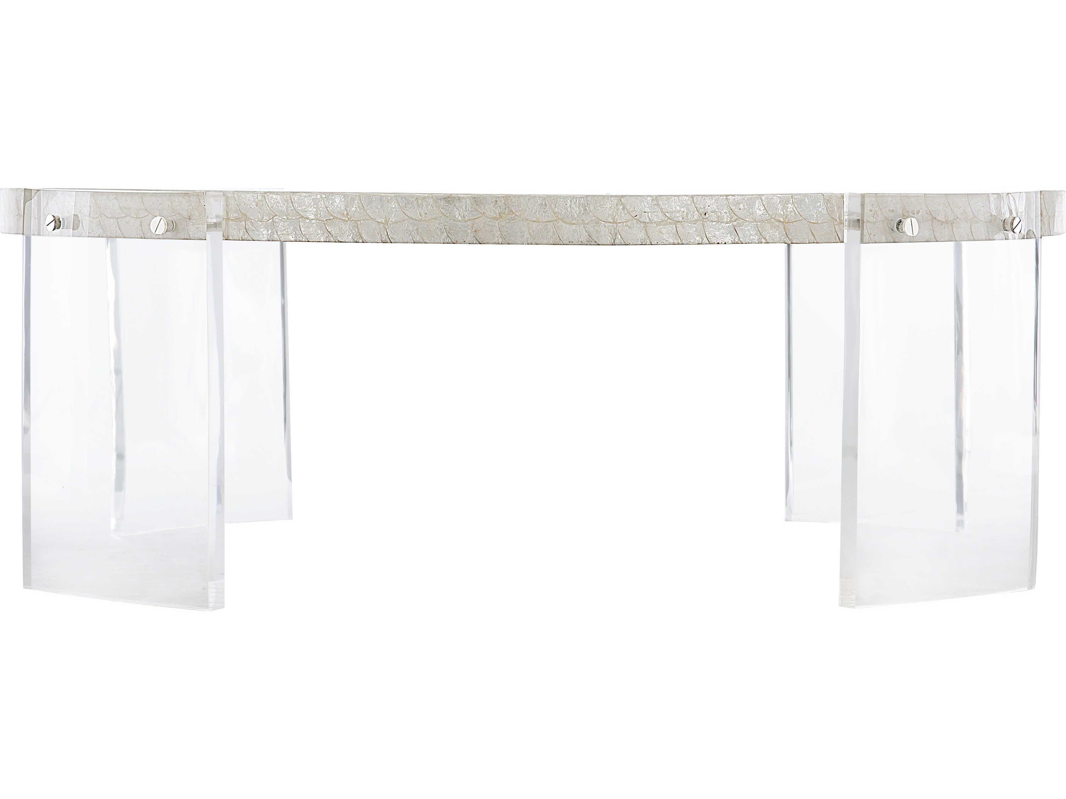 Bernhardt Pearle Round Clear Natural Cocktail Table