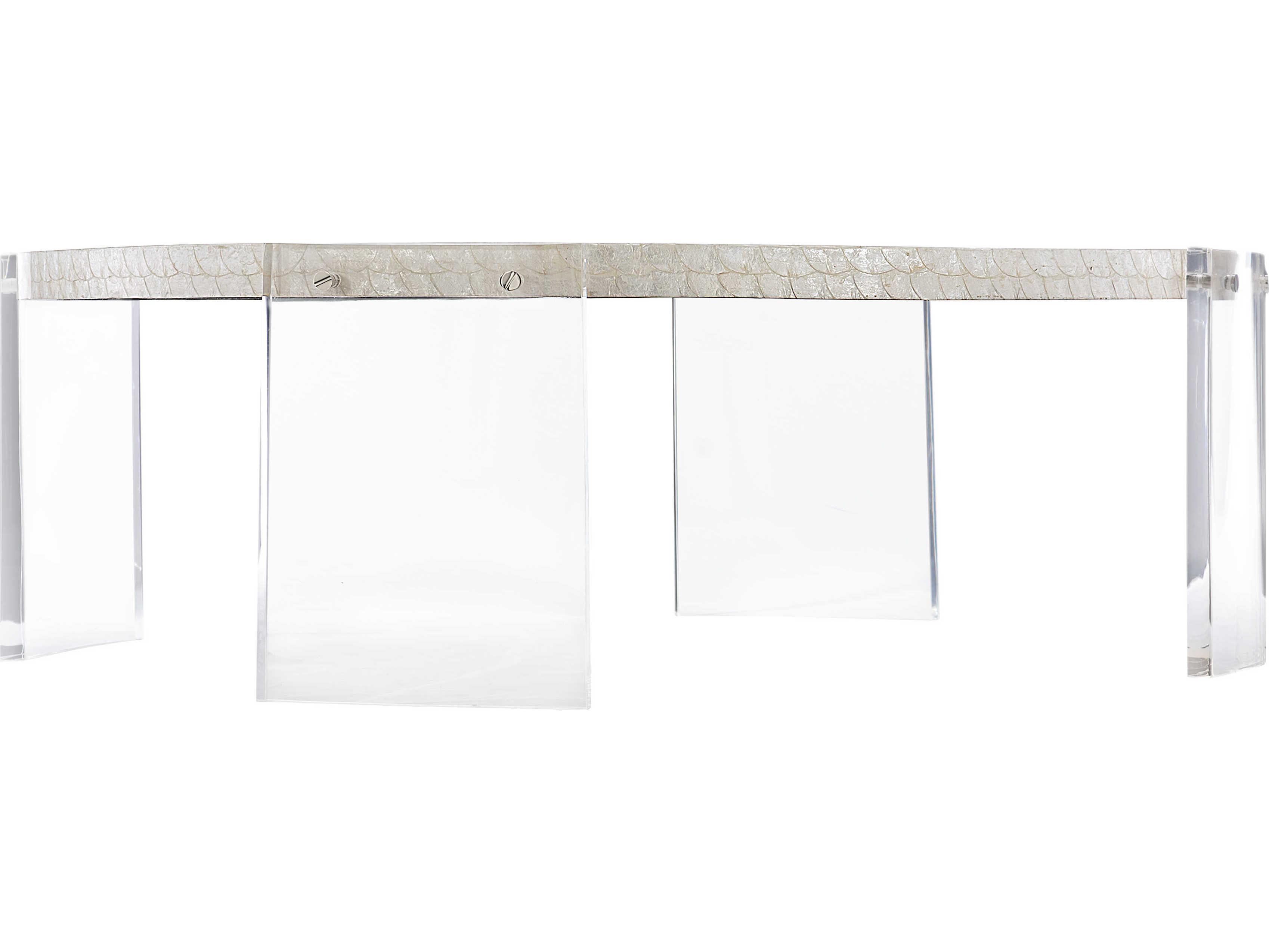 Bernhardt Pearle Round Clear Natural Cocktail Table