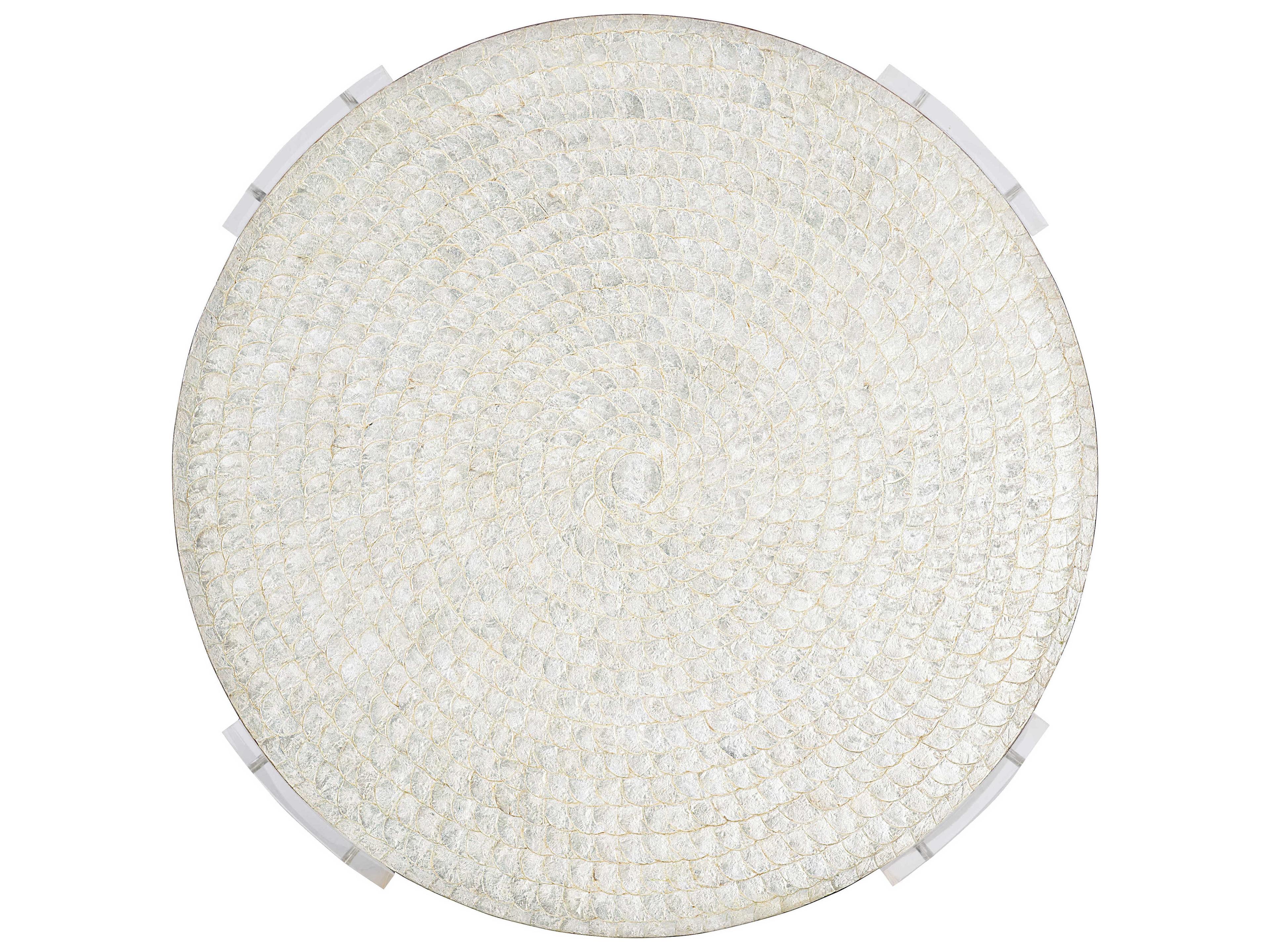 Bernhardt Pearle Round Clear Natural Cocktail Table