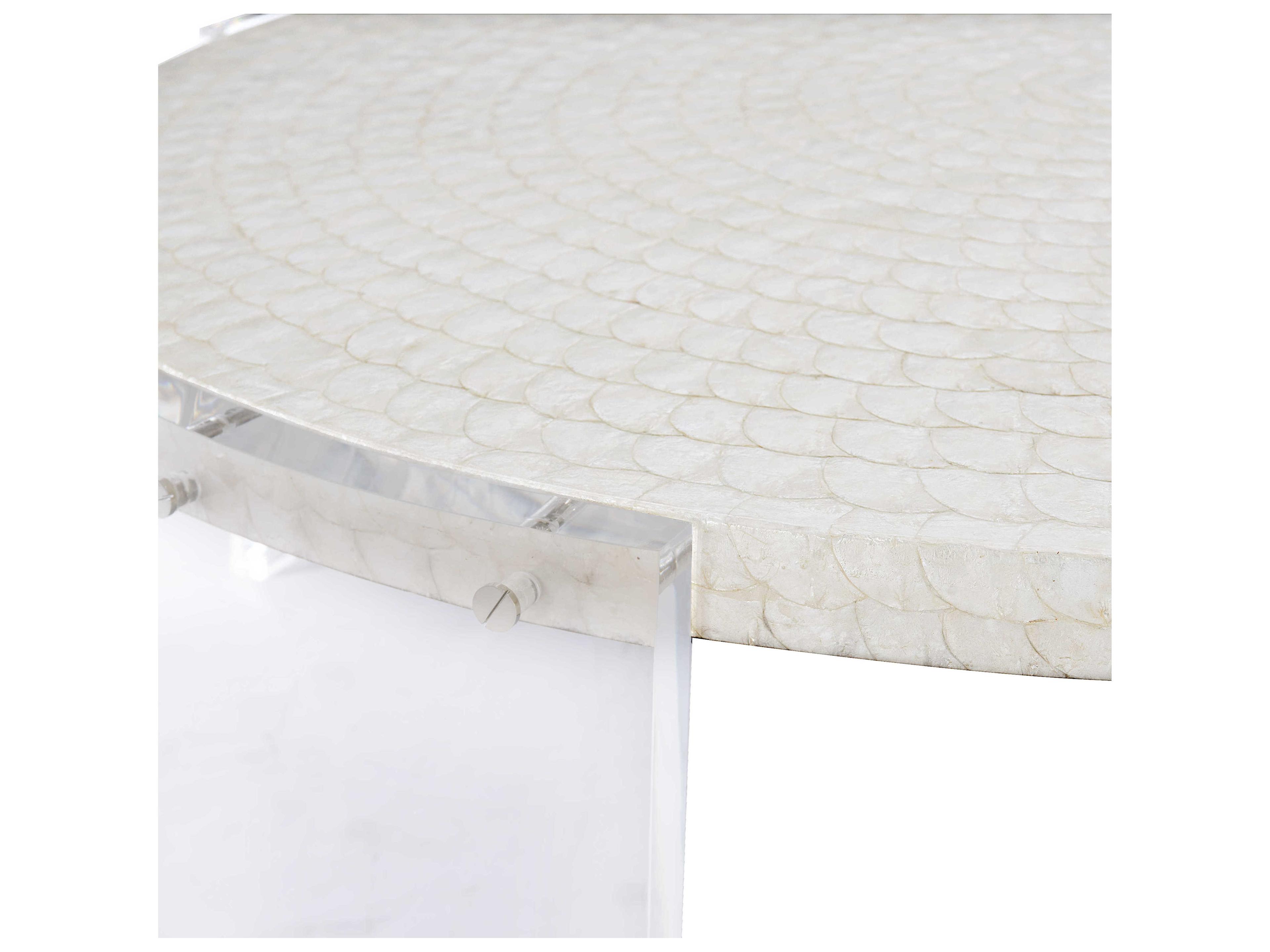 Bernhardt Pearle Round Clear Natural Cocktail Table