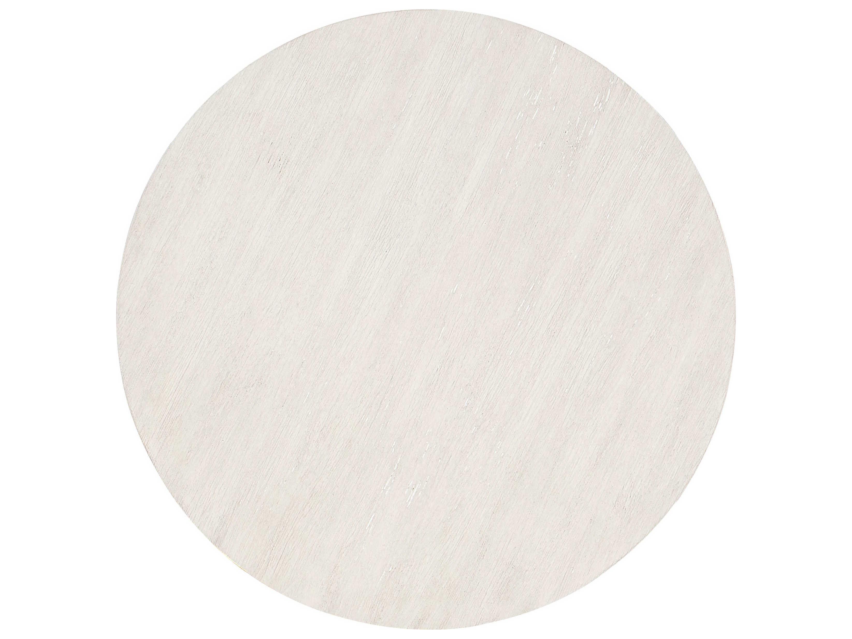 Bernhardt Foundations Round Wood Linen Light Shale End Table