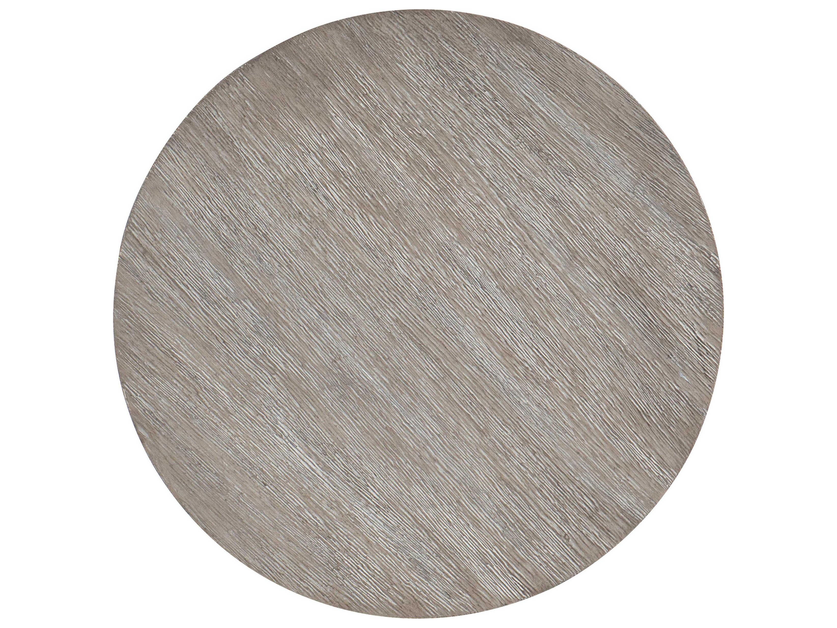 Bernhardt Foundations Round Wood Light Shale End Table