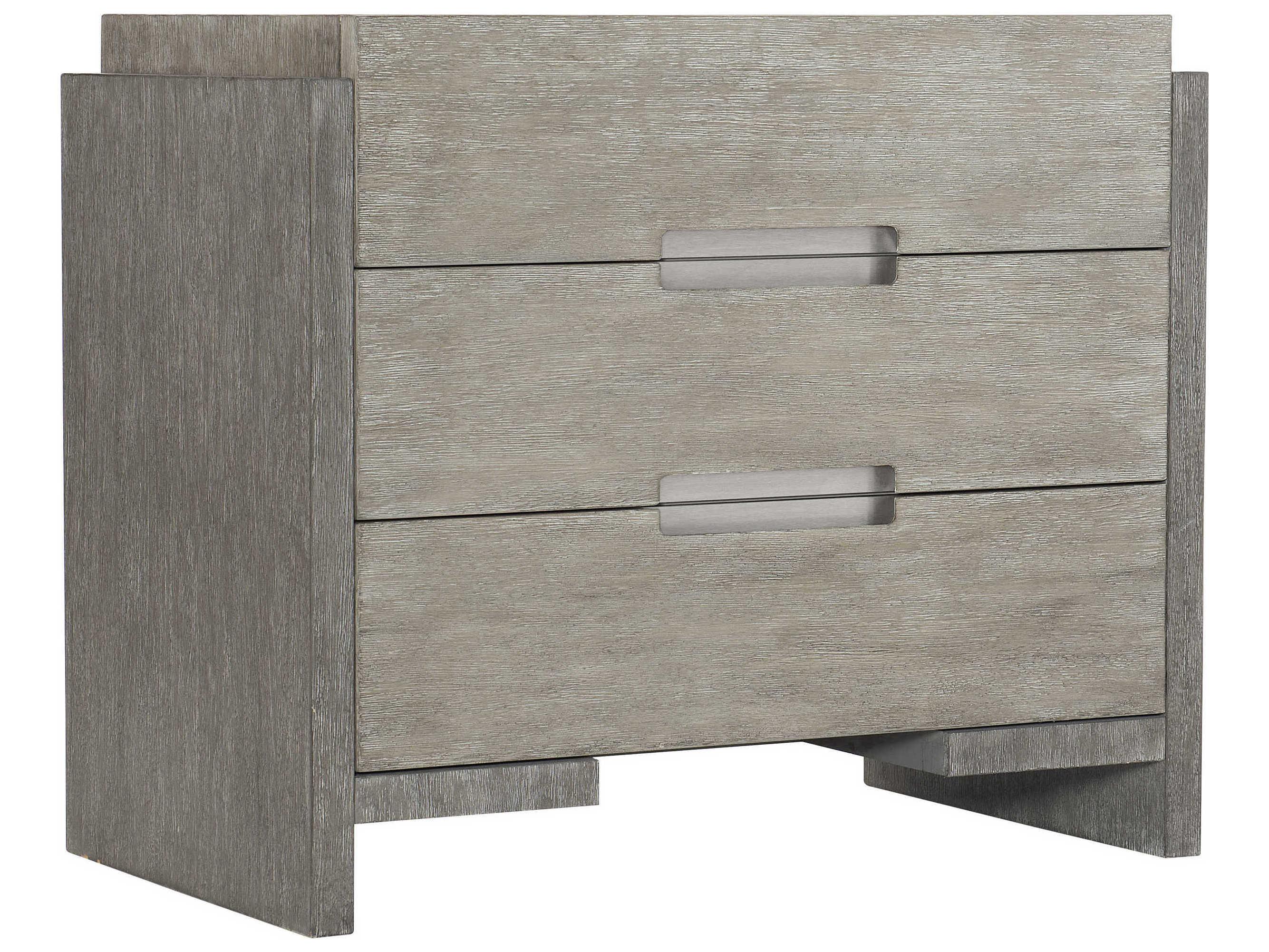 Bernhardt Foundations 3-Drawers Gray Nightstand