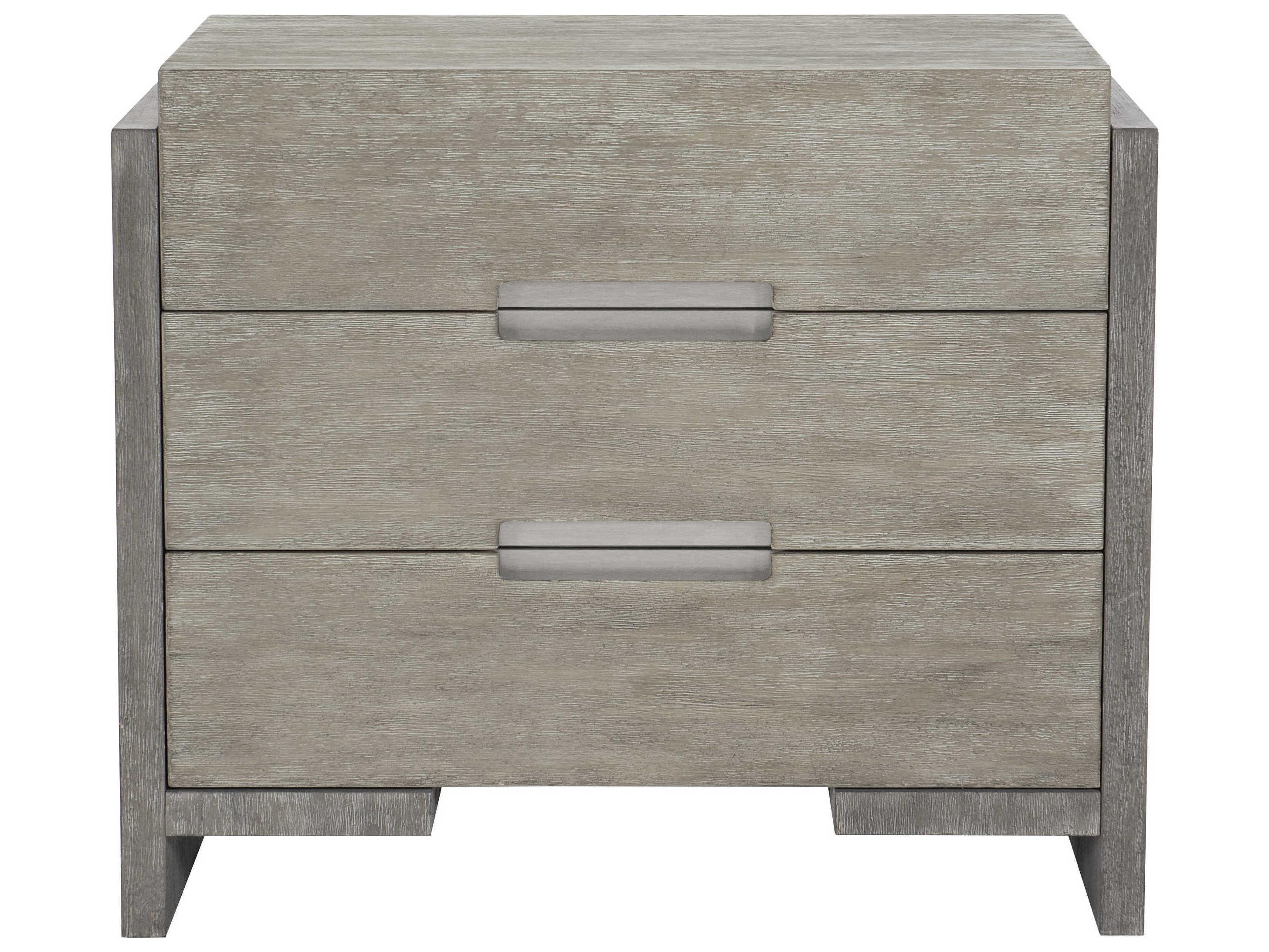 Bernhardt Foundations 3-Drawers Gray Nightstand