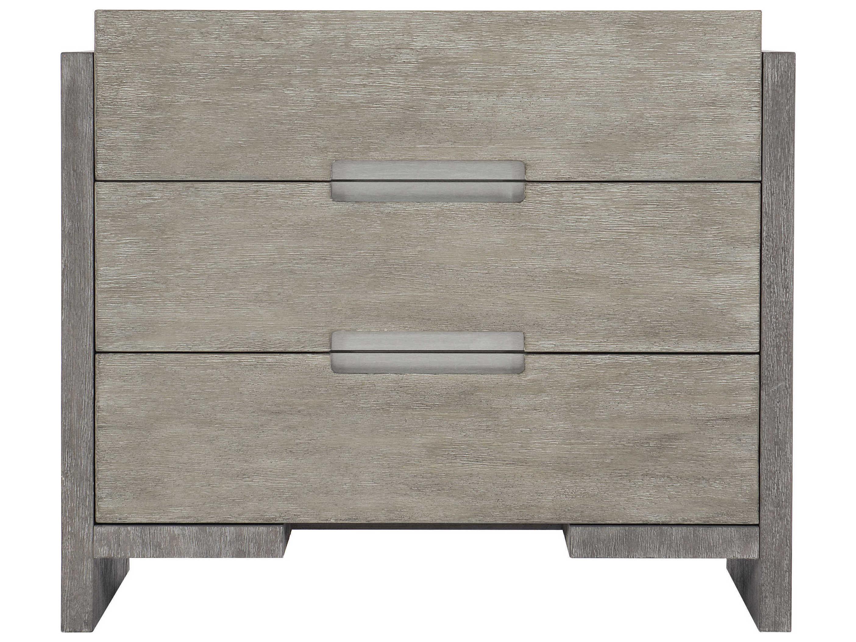 Bernhardt Foundations 3-Drawers Gray Nightstand