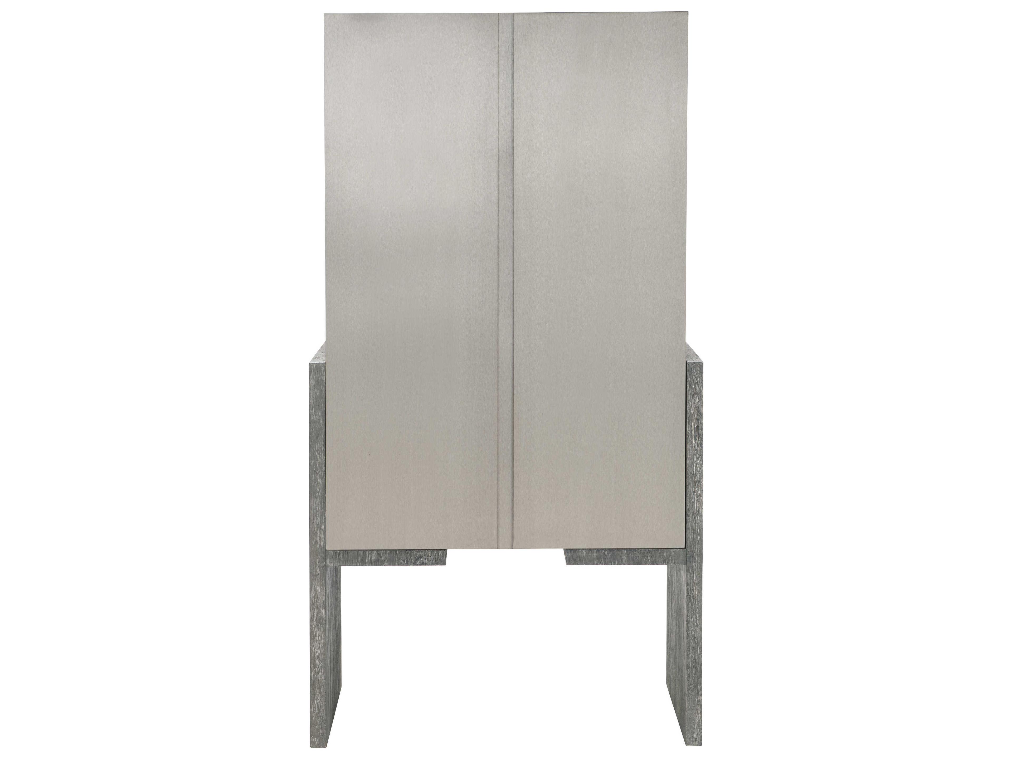 Bernhardt Foundations Gray Dark Shale Light Bar Cabinet