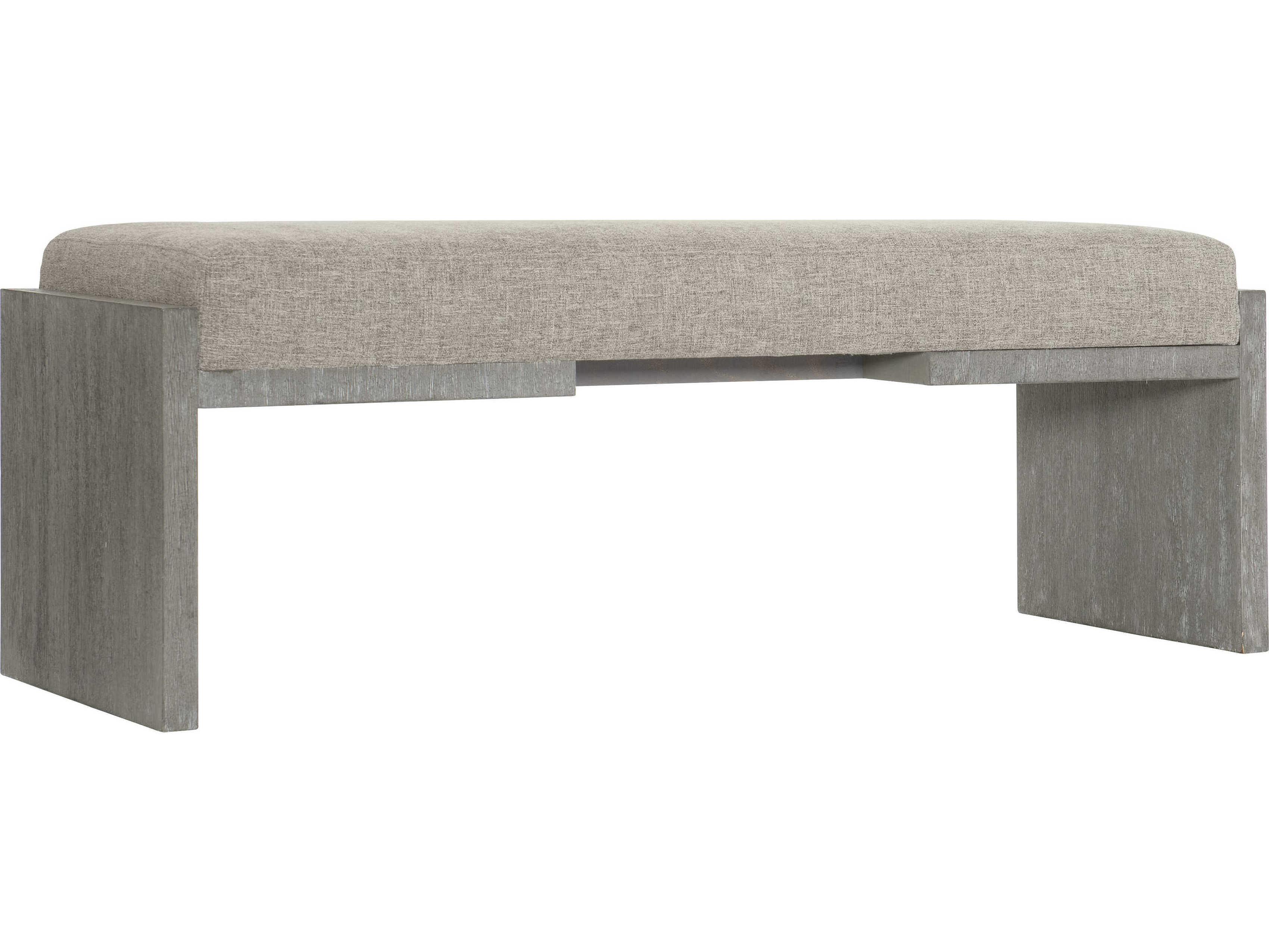 Bernhardt Foundations Dark Shale Gray Upholstered Accent Bench