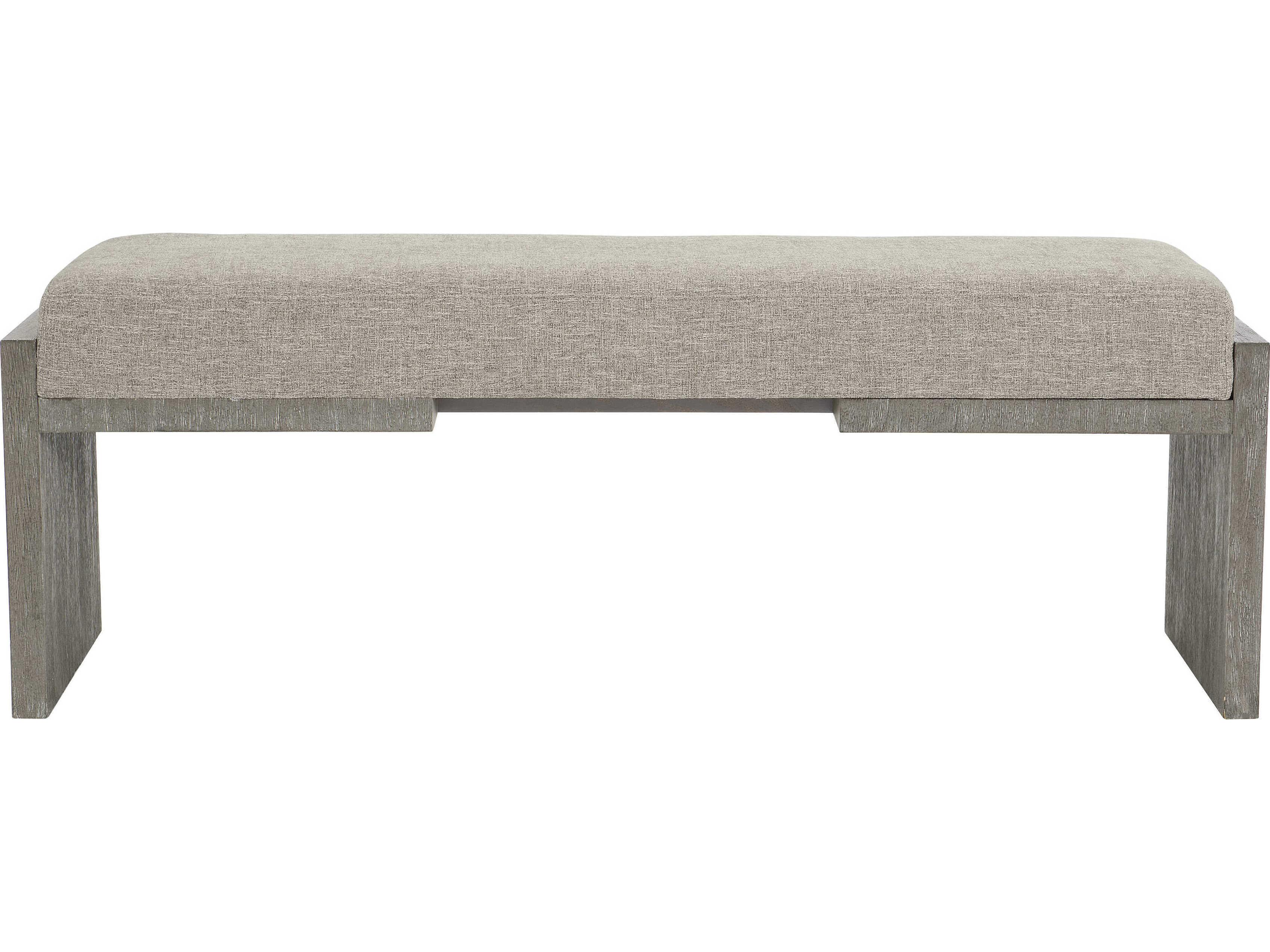 Bernhardt Foundations Dark Shale Gray Upholstered Accent Bench