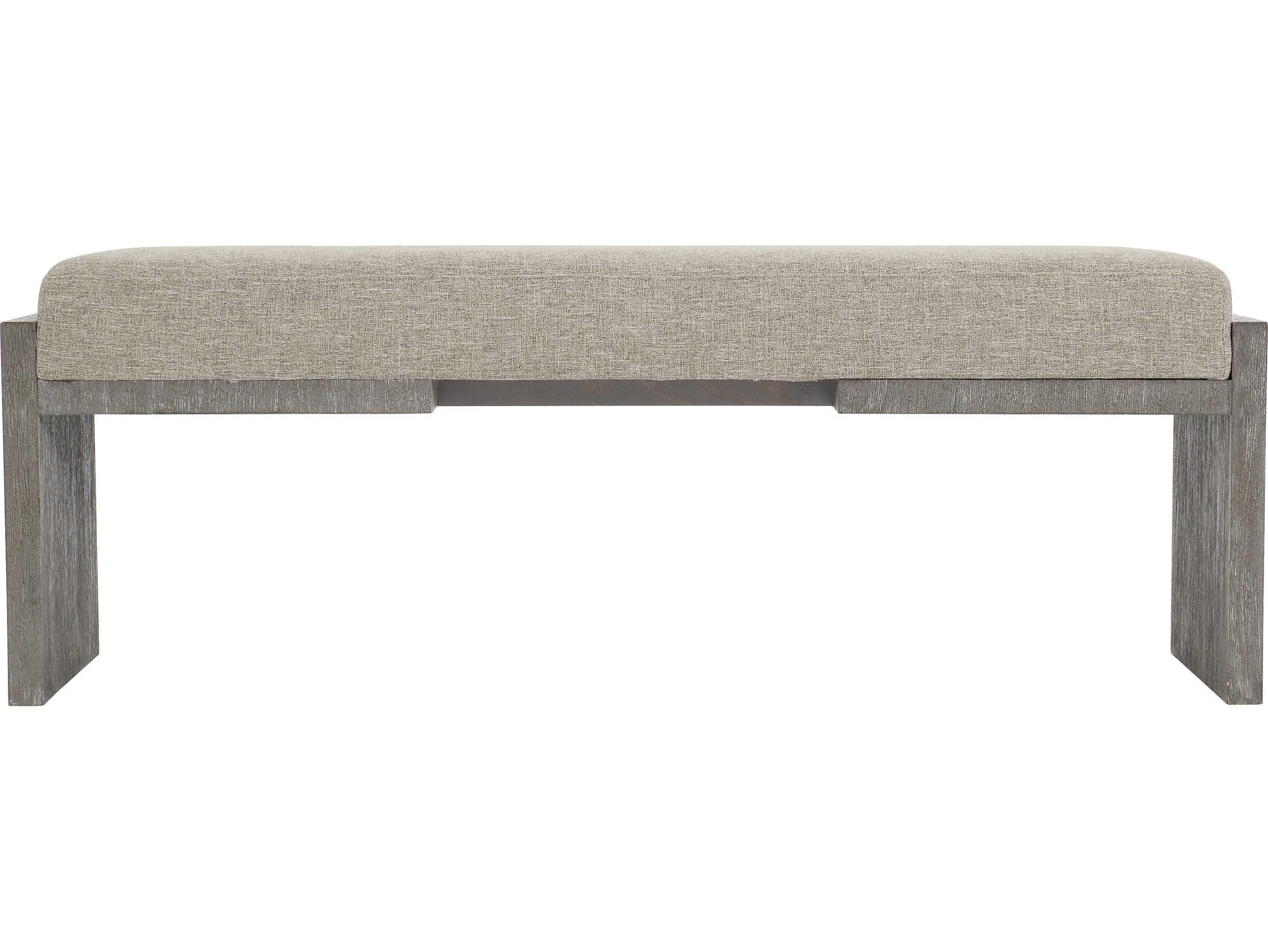 Bernhardt Foundations Dark Shale Gray Upholstered Accent Bench