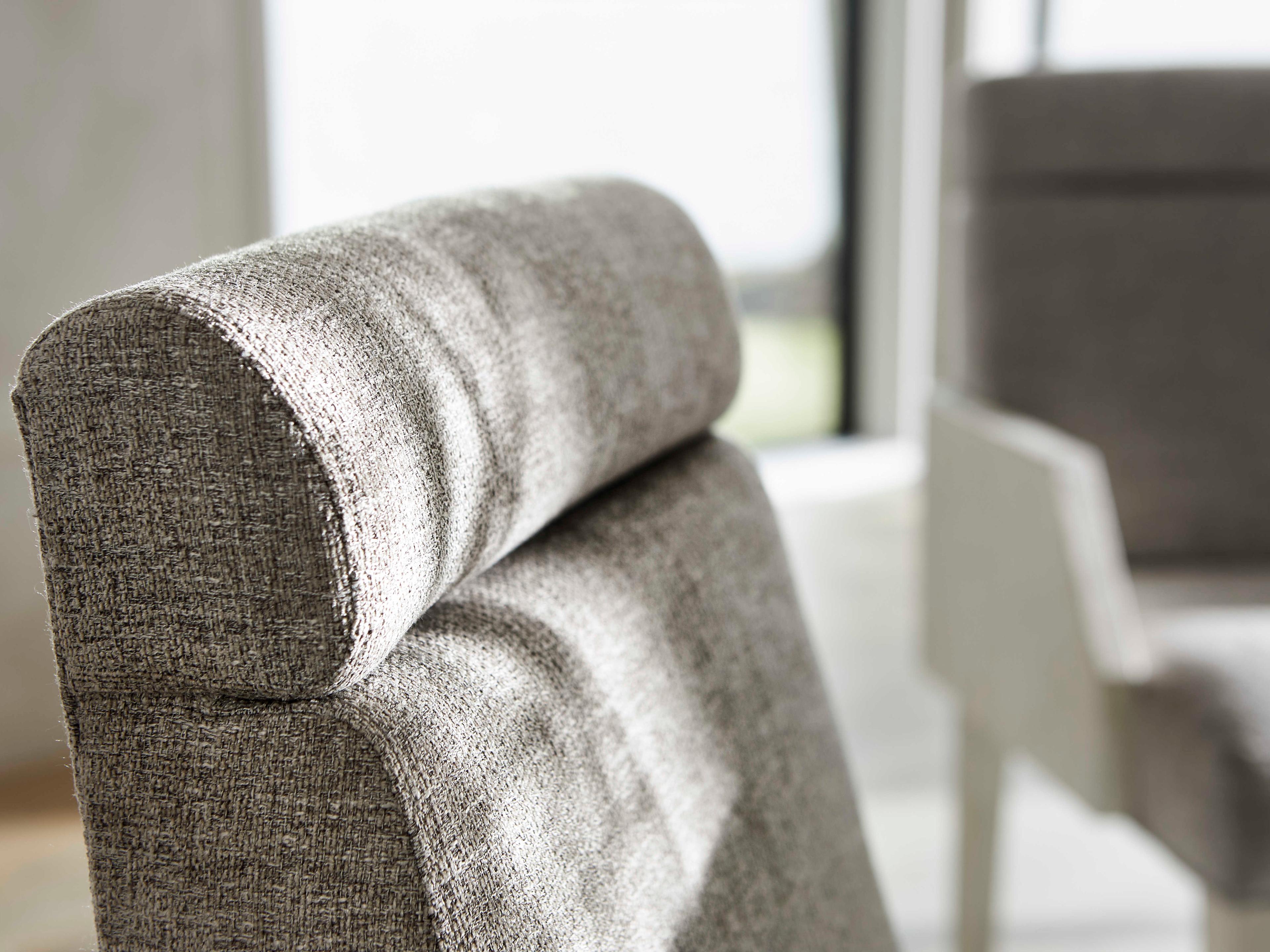 Bernhardt Foundations Fabric Gray Upholstered Side Dining Chair