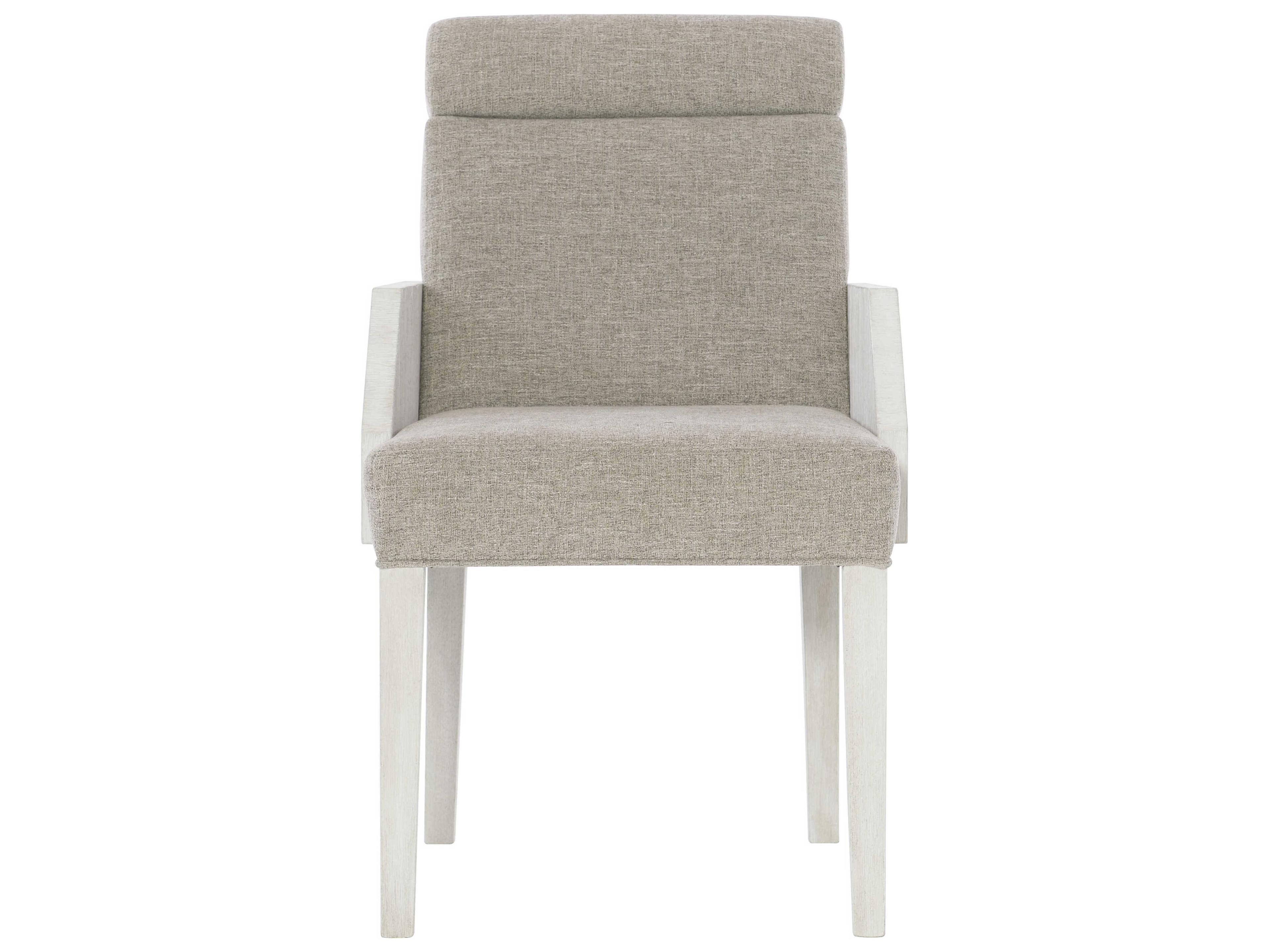Bernhardt Foundations Gray Upholstered Arm Dining Chair