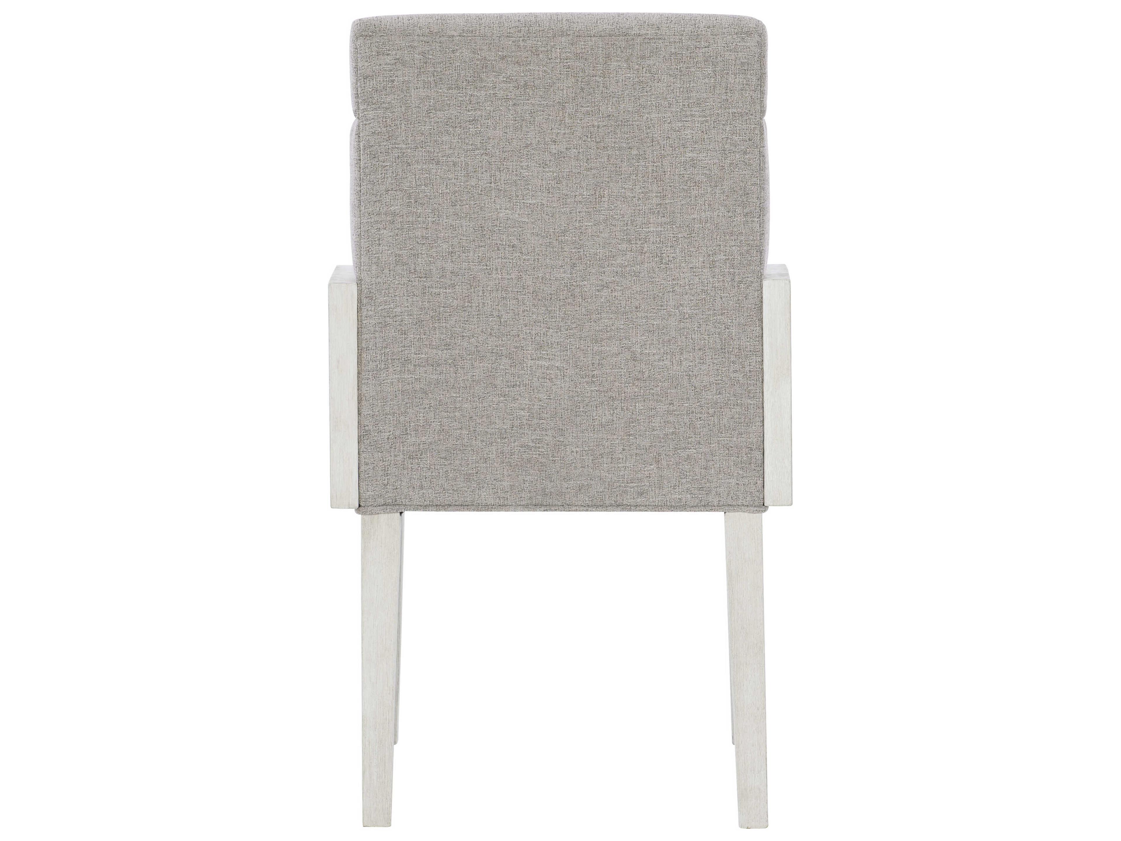 Bernhardt Foundations Gray Upholstered Arm Dining Chair