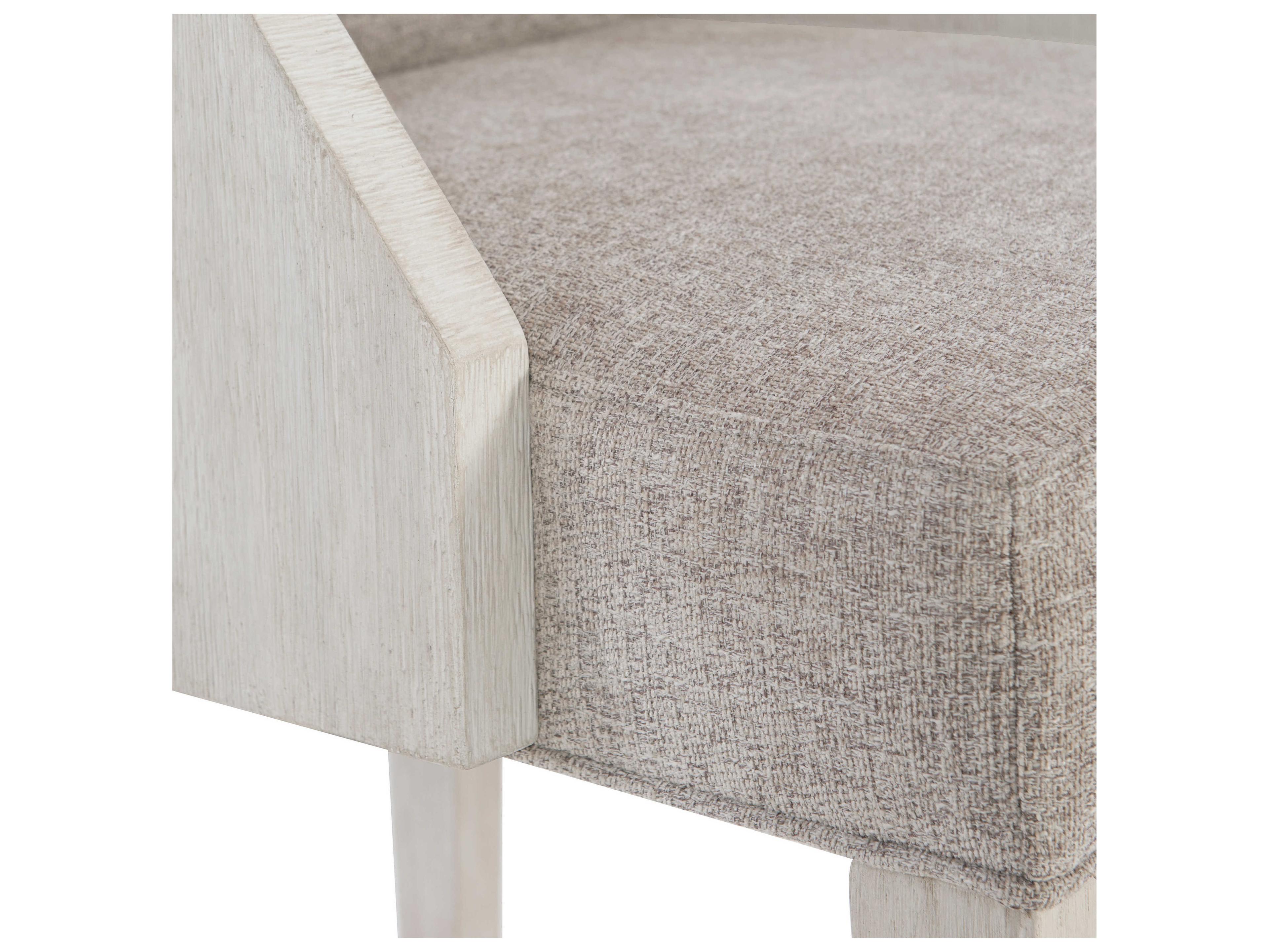 Bernhardt Foundations Gray Upholstered Arm Dining Chair