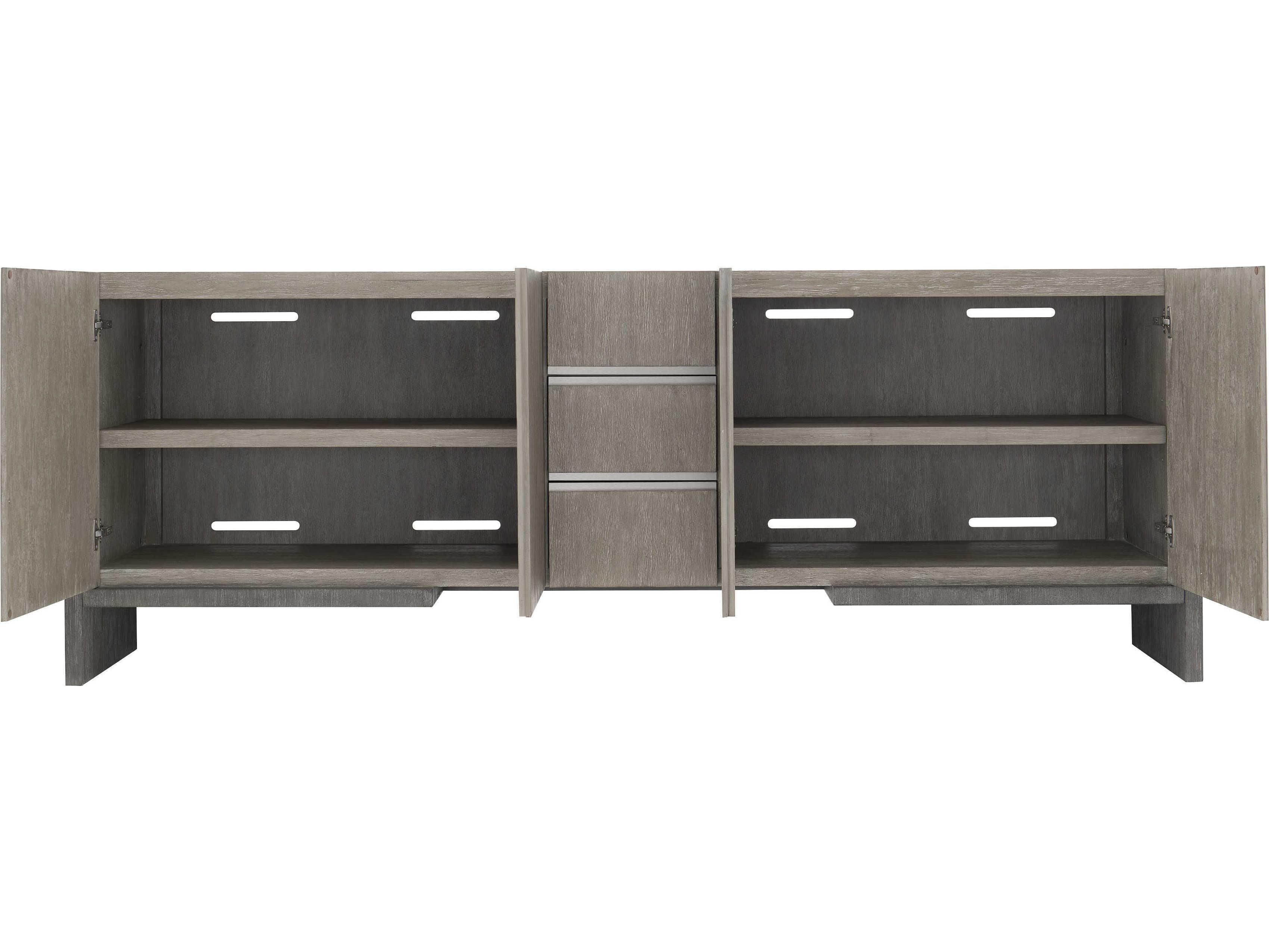 Bernhardt Foundations 94" Dark Shale Light Entertainment Credenza