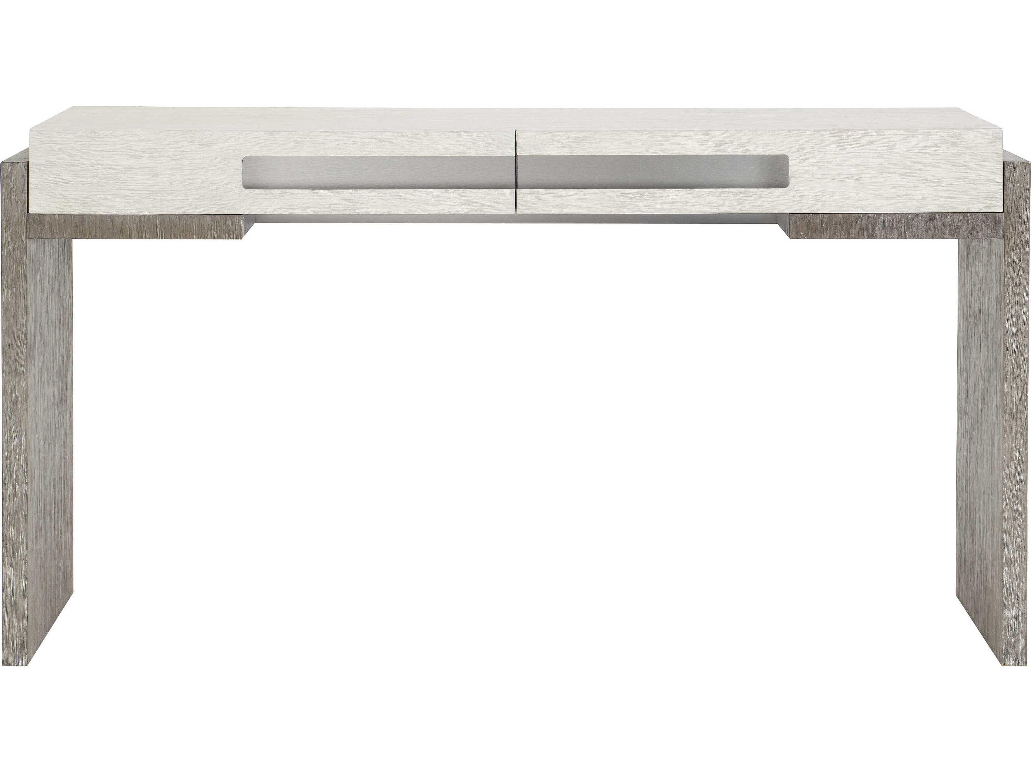 Bernhardt Foundations Rectangular Wood Linen Light Shale Console Table