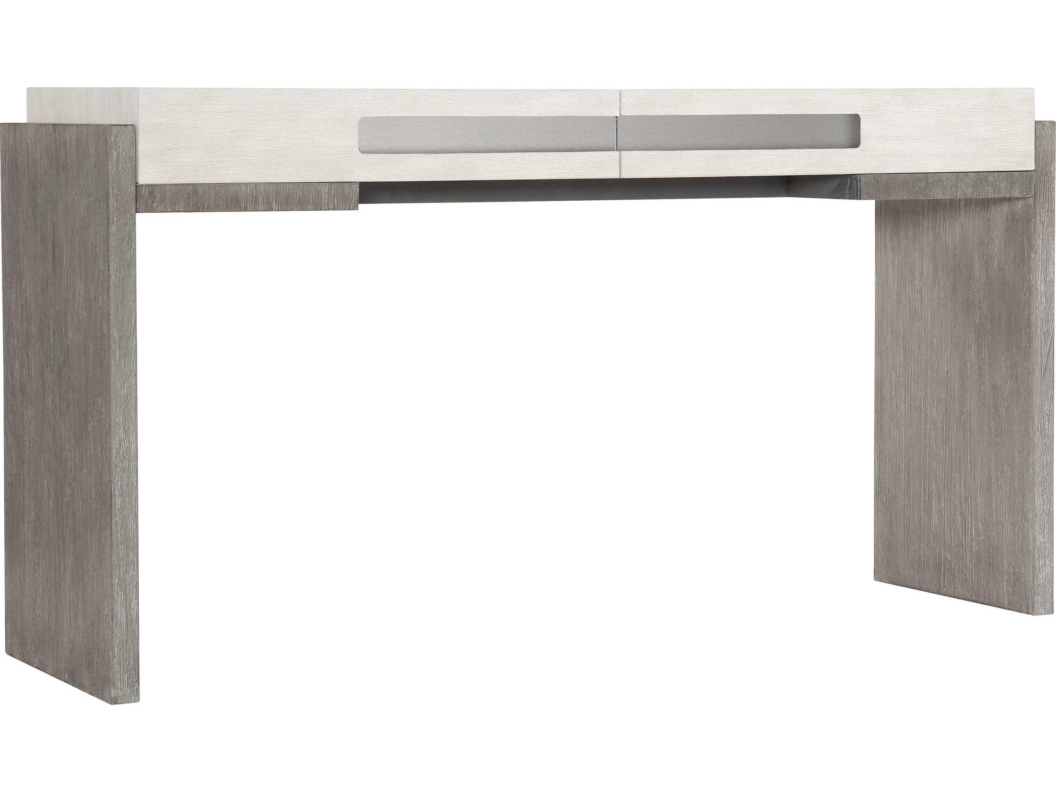 Bernhardt Foundations Rectangular Wood Linen Light Shale Console Table