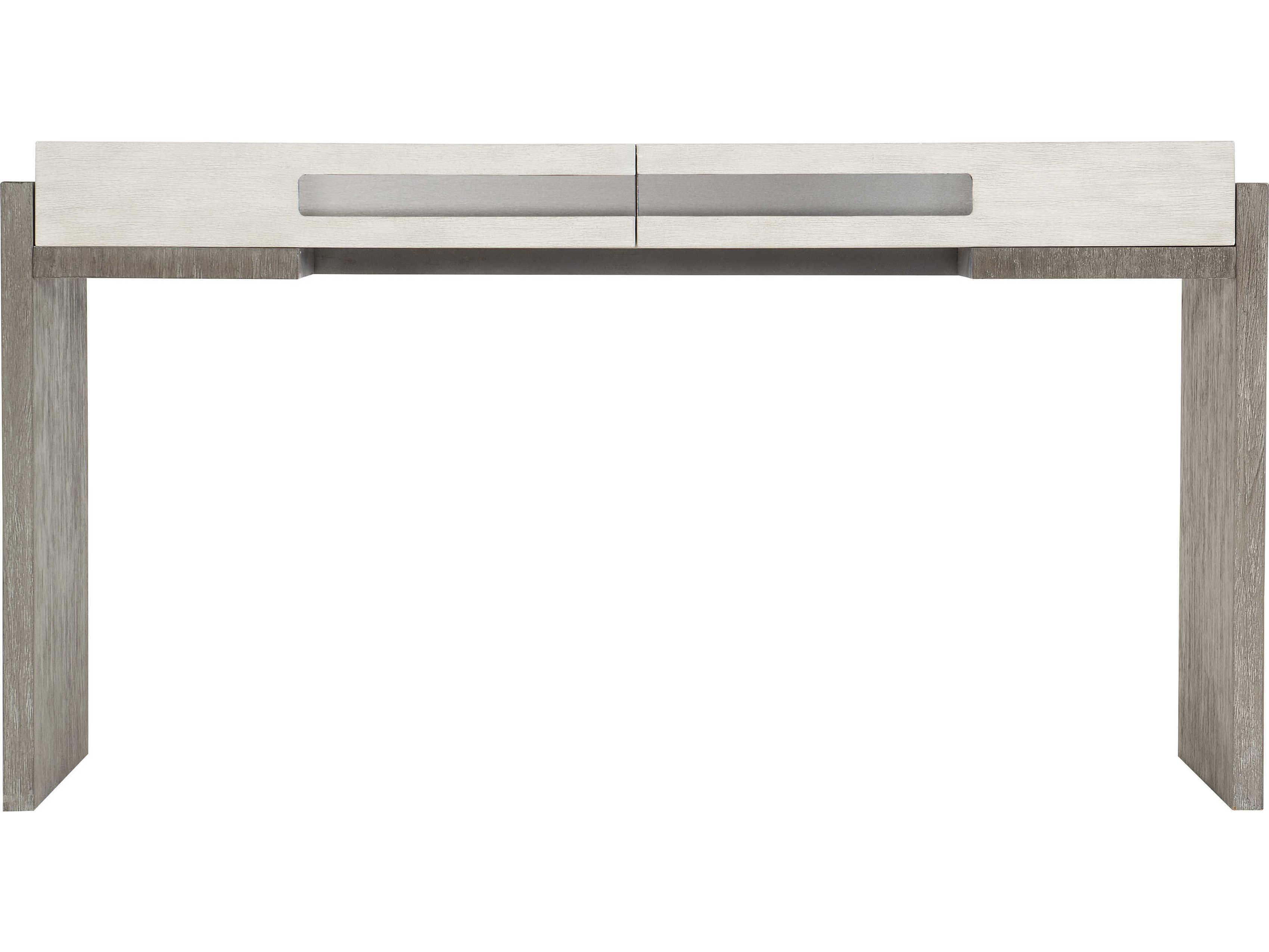 Bernhardt Foundations Rectangular Wood Linen Light Shale Console Table