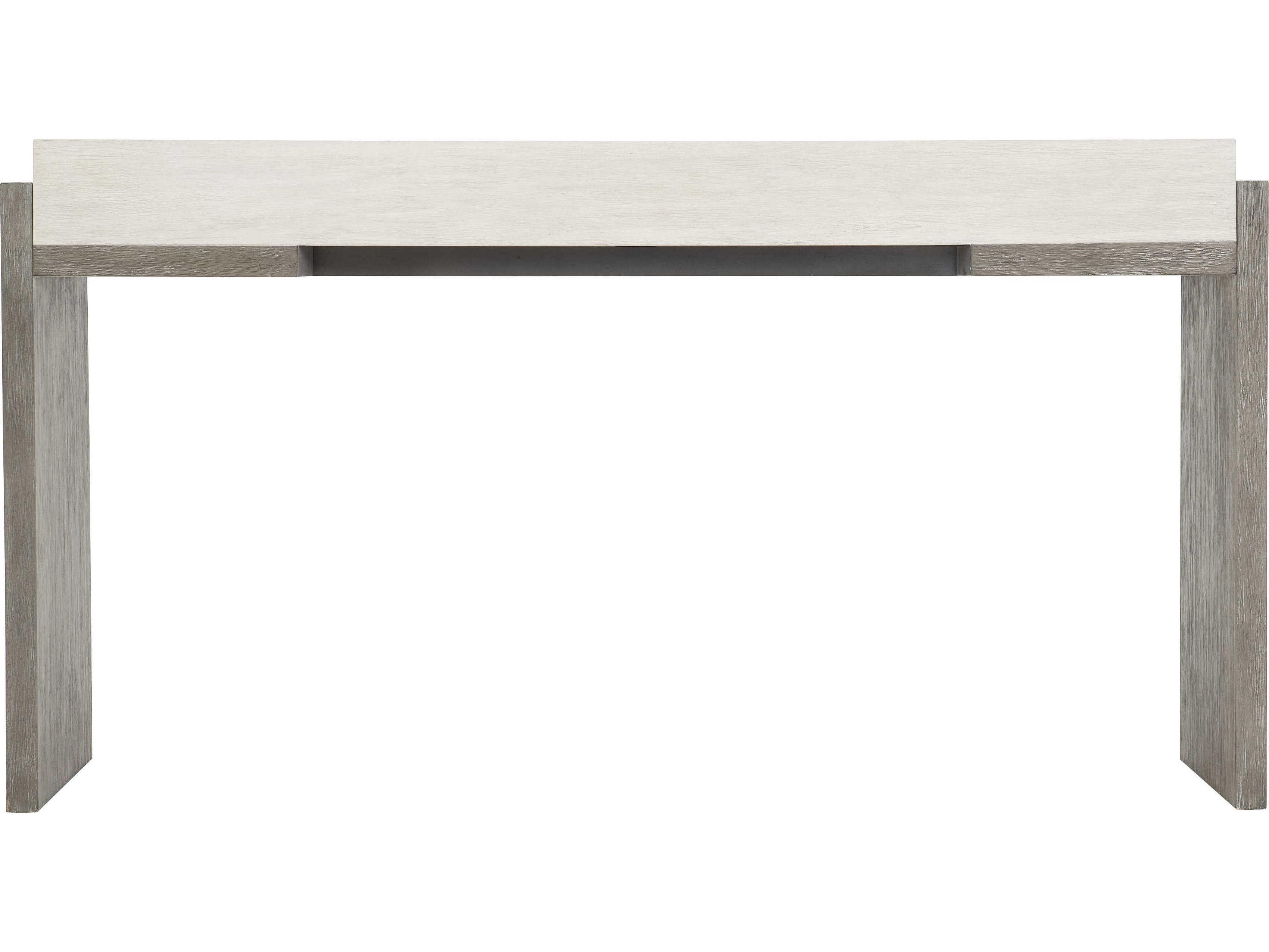 Bernhardt Foundations Rectangular Wood Linen Light Shale Console Table