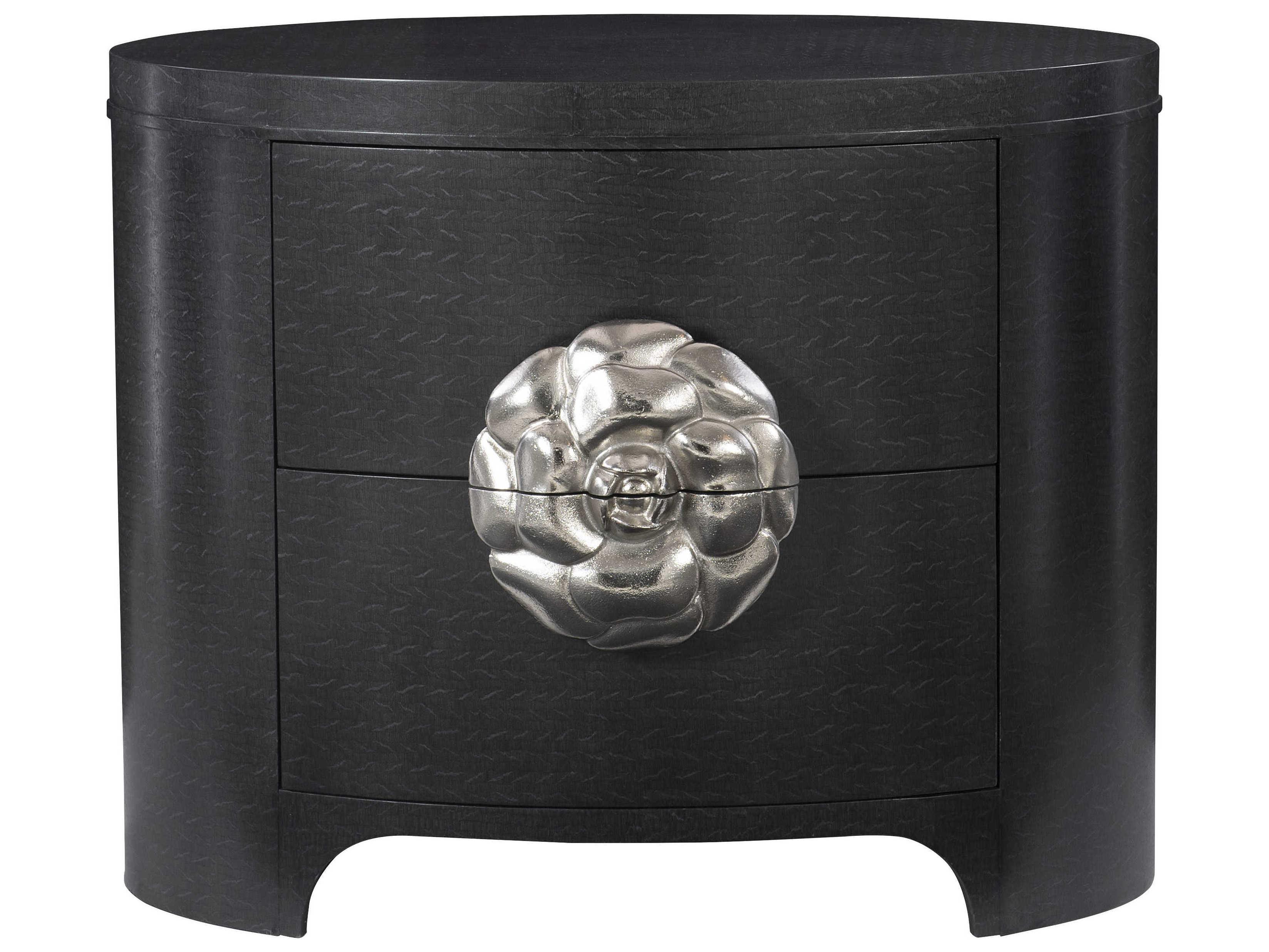 Bernhardt Silhouette 2-Drawers Black Nightstand